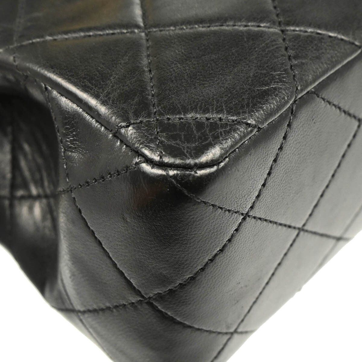 Chanel Chanel Vintage Square Classic Single Flap Bag Quilted Lambskin Size ONE SIZE - 7 Thumbnail