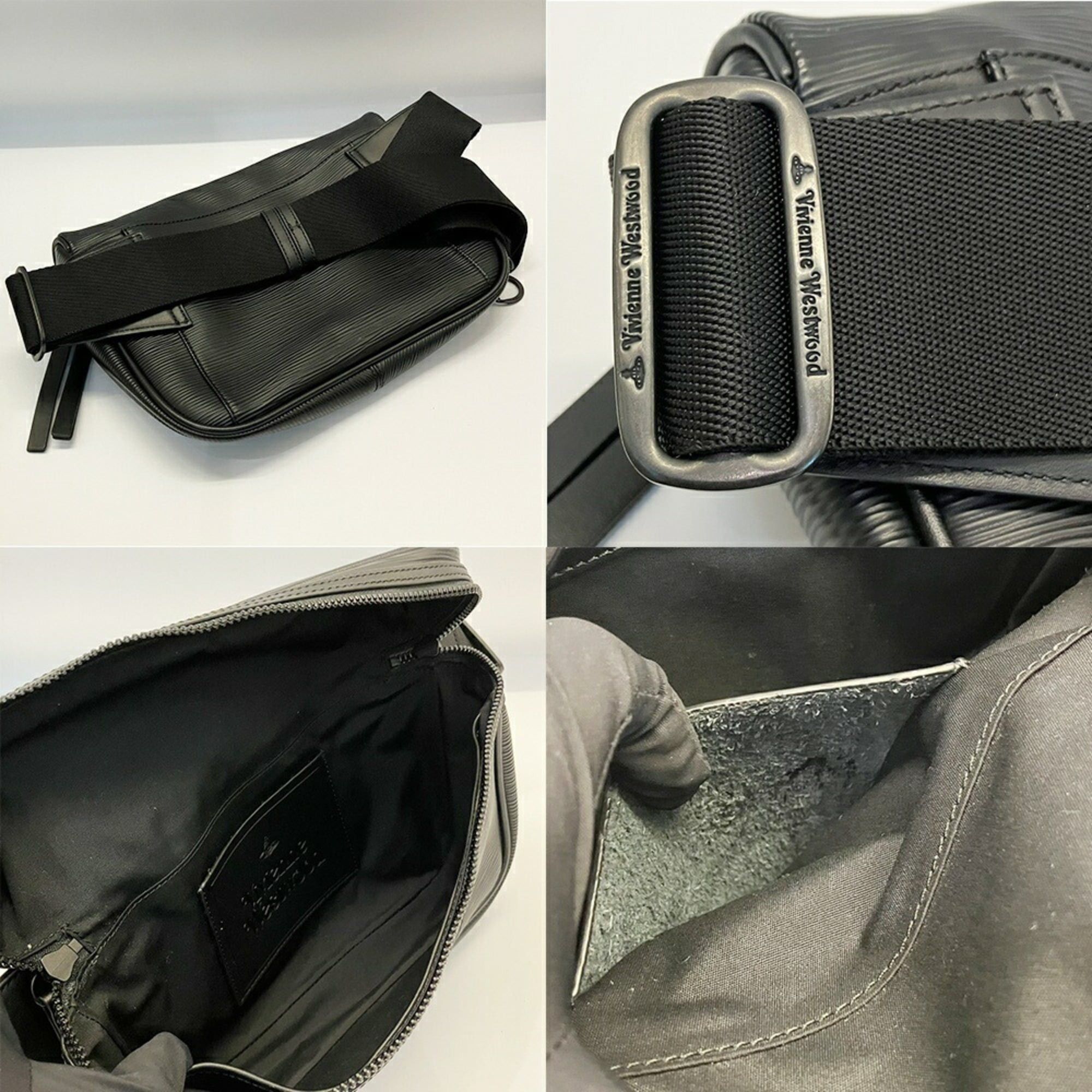 Vivienne Westwood Vivienne Westwood Flow Orb Body Bag, Black Waist Pouch VWH301, for Men and Women Size ONE SIZE - 5 Thumbnail