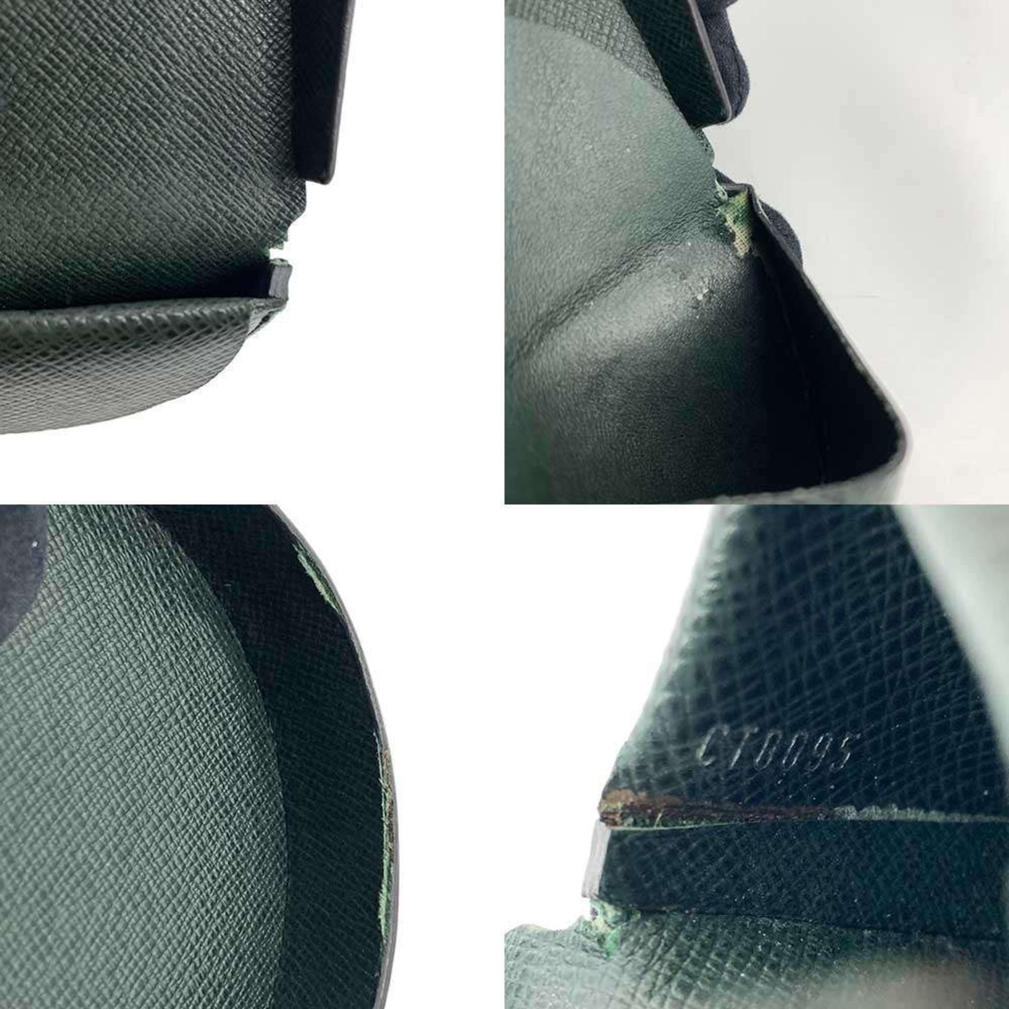 Louis Vuitton Louis Vuitton Taiga Porte Monnaie Cuvette Coin Case, Leather, Dark Green, M64422 Size ONE SIZE - 5 Thumbnail