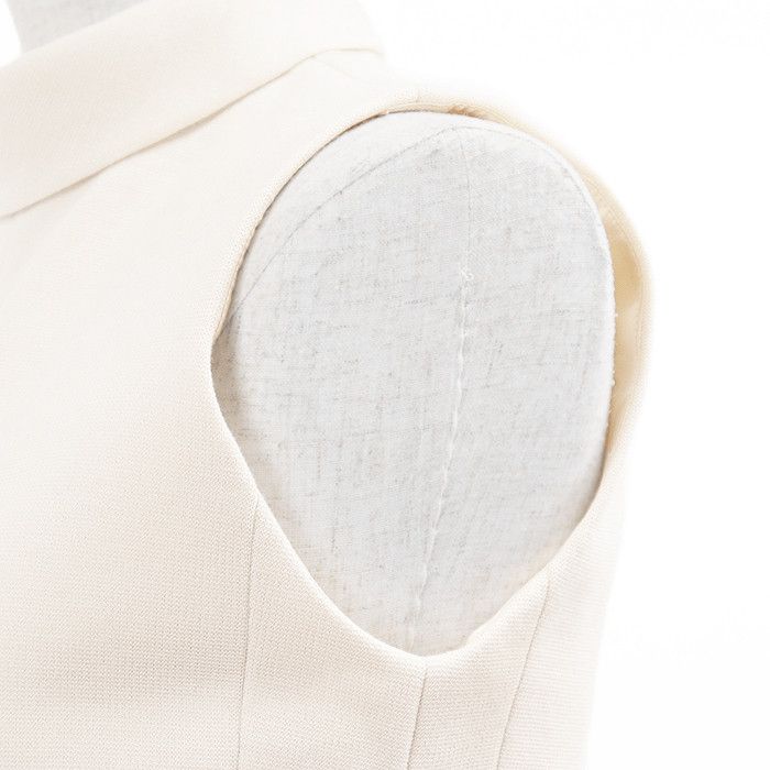 Celine Celine Celine Trionf lining Wool Sleeveless Top Natural Material Tops 759Y 2X370 12CR DUTY FREE for USA Size ONE SIZE - 12 Thumbnail