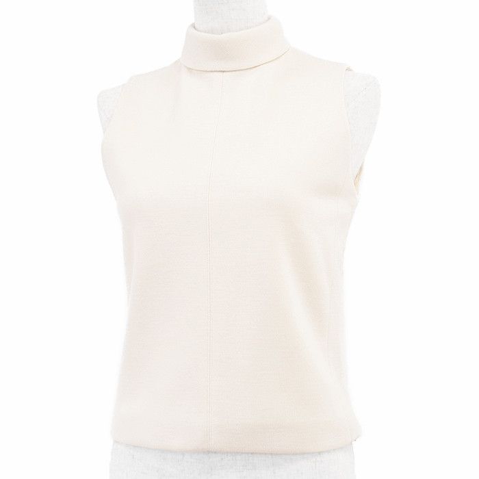 Celine Celine Celine Trionf lining Wool Sleeveless Top Natural Material Tops 759Y 2X370 12CR DUTY FREE for USA Size ONE SIZE - 2 Thumbnail
