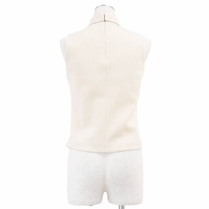 Celine Celine Celine Trionf lining Wool Sleeveless Top Natural Material Tops 759Y 2X370 12CR DUTY FREE for USA Size ONE SIZE - 6 Thumbnail