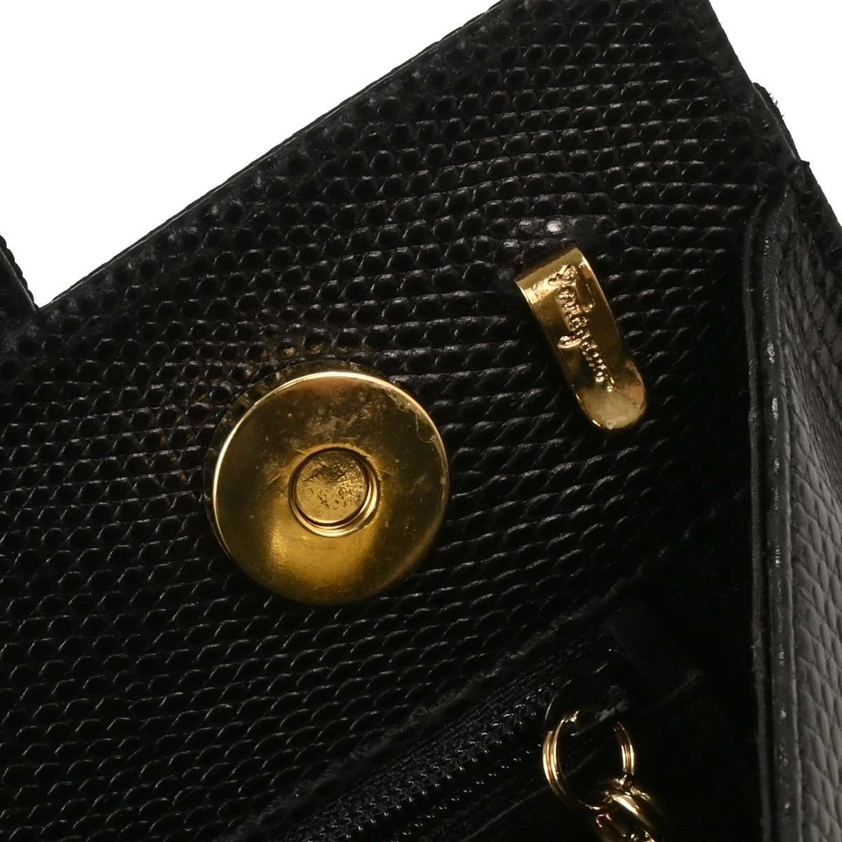 Salvatore Ferragamo Salvatore Ferragamo Convertible Vara Bow Tote Lizard Embossed Leather Size ONE SIZE - 8 Thumbnail