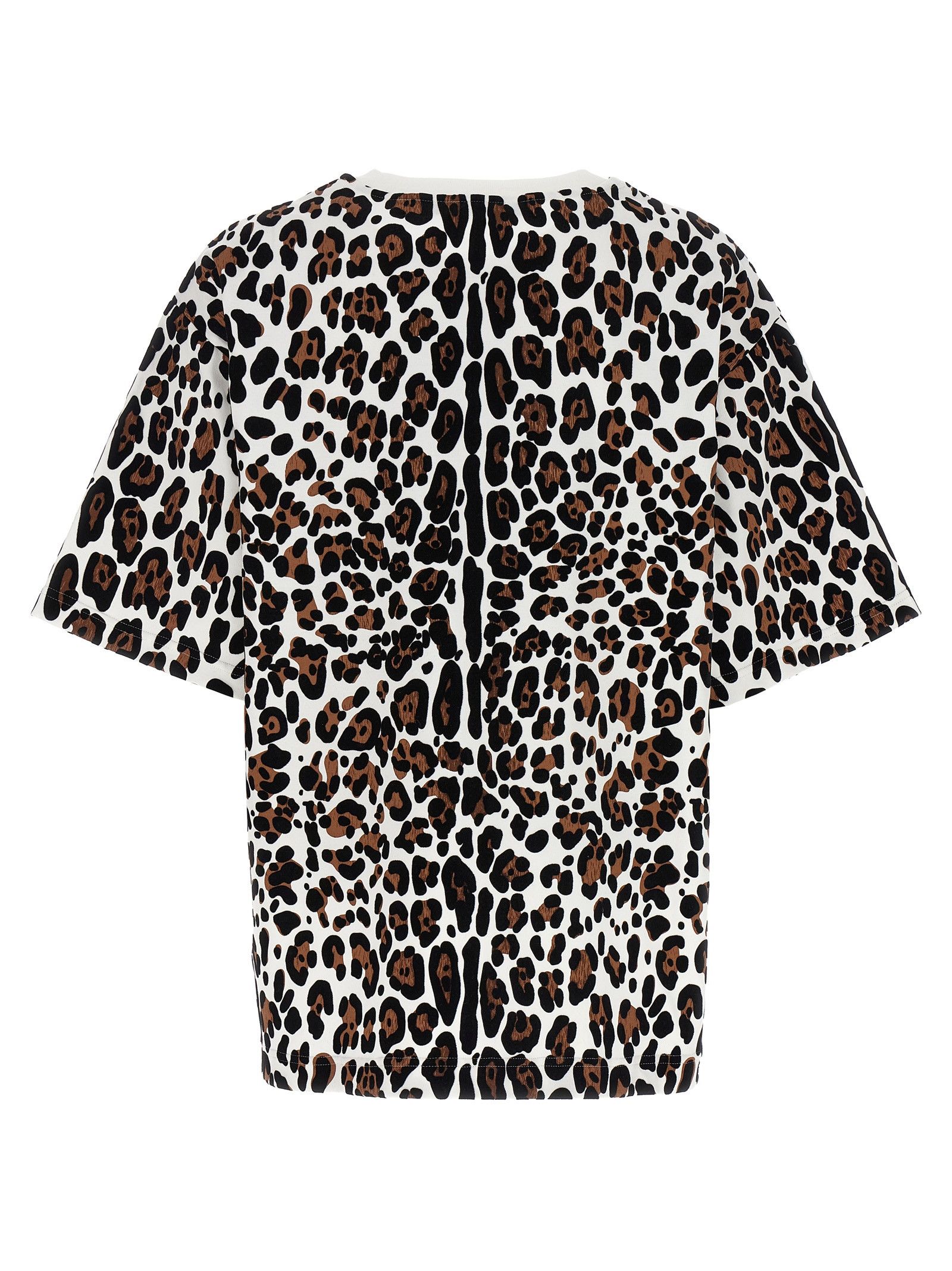 Dolce & Gabbana Animal Print Logo Plaque T-Shirt Size XS / US 0-2 / IT 36-38 - 2 Thumbnail