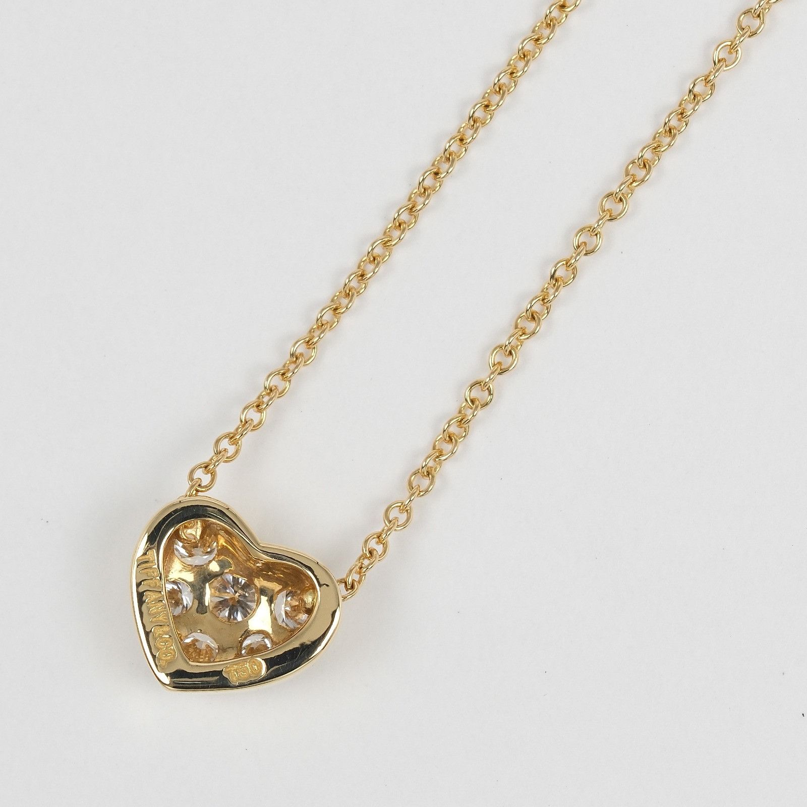 Tiffany & Co. Tiffany & Co. Tiffany Pave Heart Au750 Necklace Metal Necklace DUTY FREE for USA Size ONE SIZE - 3 Thumbnail
