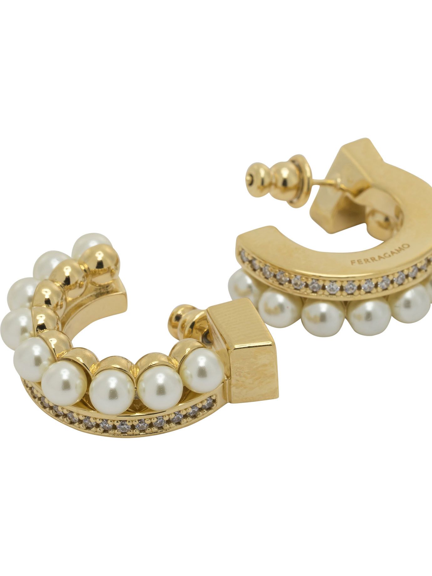 Salvatore Ferragamo Ferragamo Gancini Earrings With Pearls UNI Women - USA Duties Paid Size ONE SIZE - 2 Thumbnail