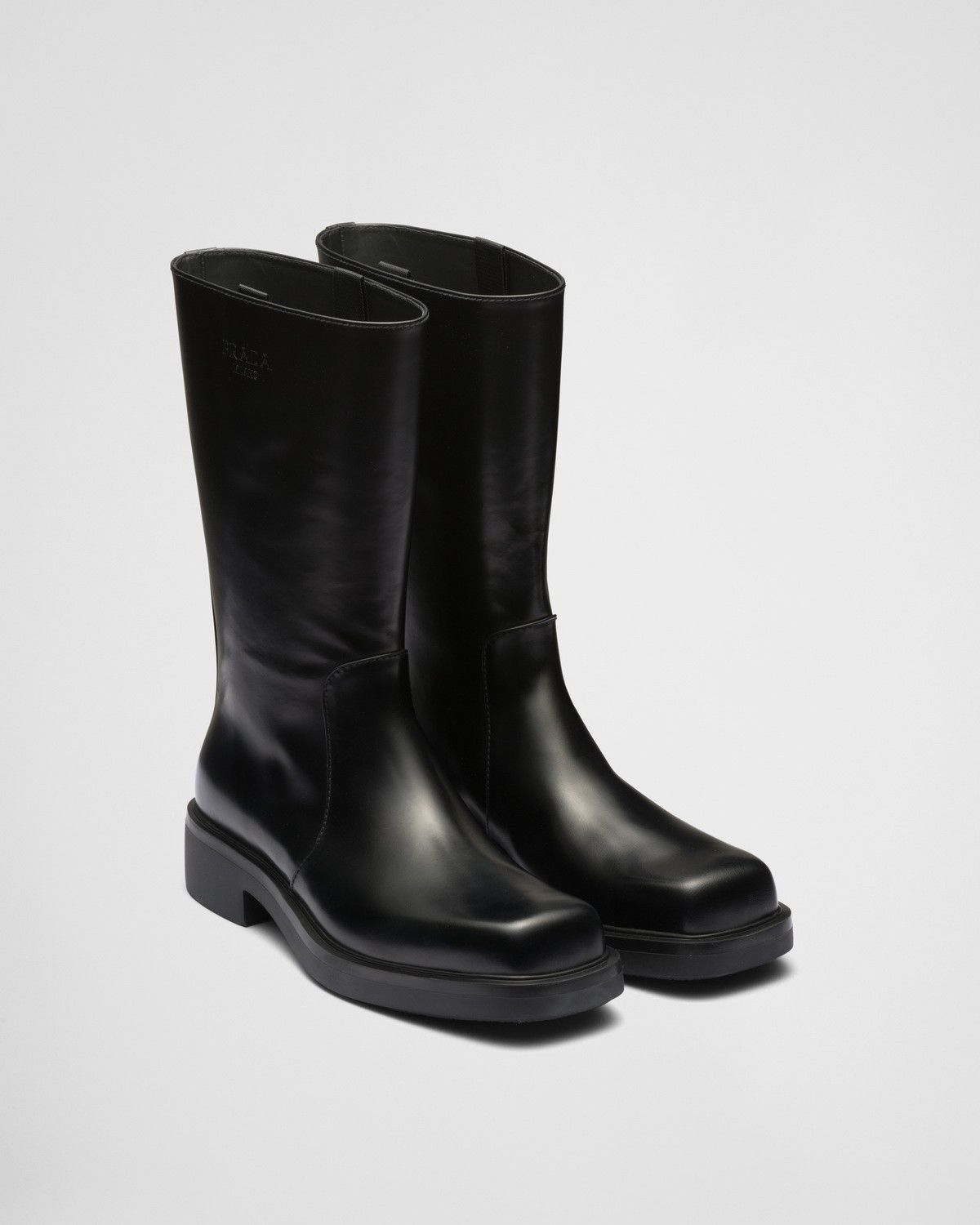 Prada Brushed Tall Leather Chelsea boots Size US 10 / EU 43 - 2 Thumbnail