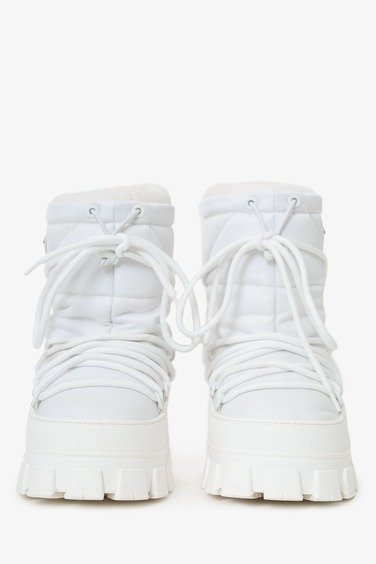 Prada PRADA WHITE NYLON APRES SKI MOON SNOW BOOTS Size US 8 / EU 41 - 3 Thumbnail