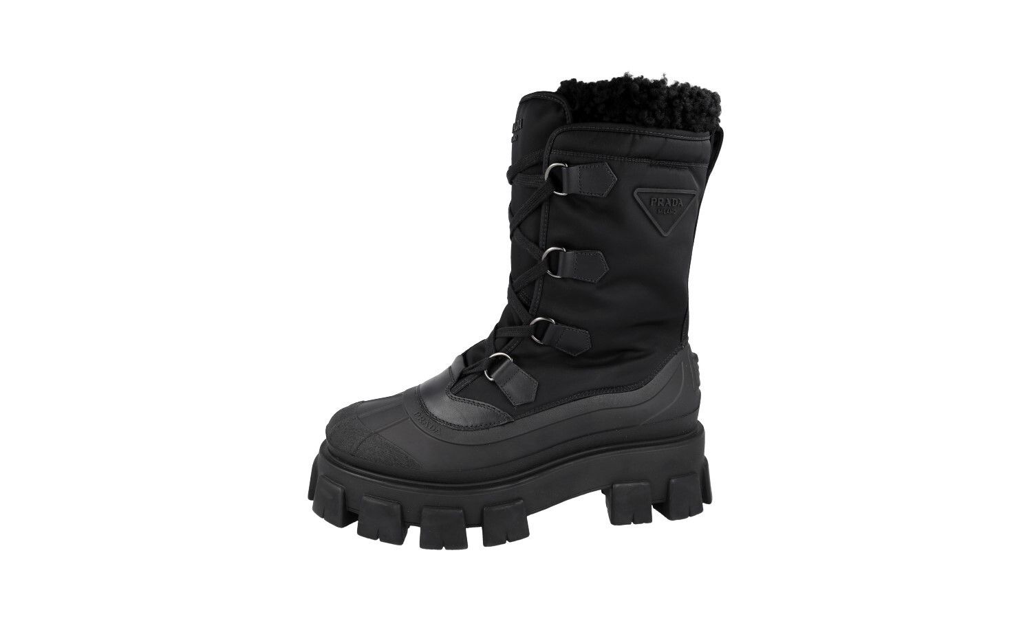 Prada PRADA Monolith FUR LINED Winter Snow Boots Size US 6 / EU 39 - 3 Thumbnail