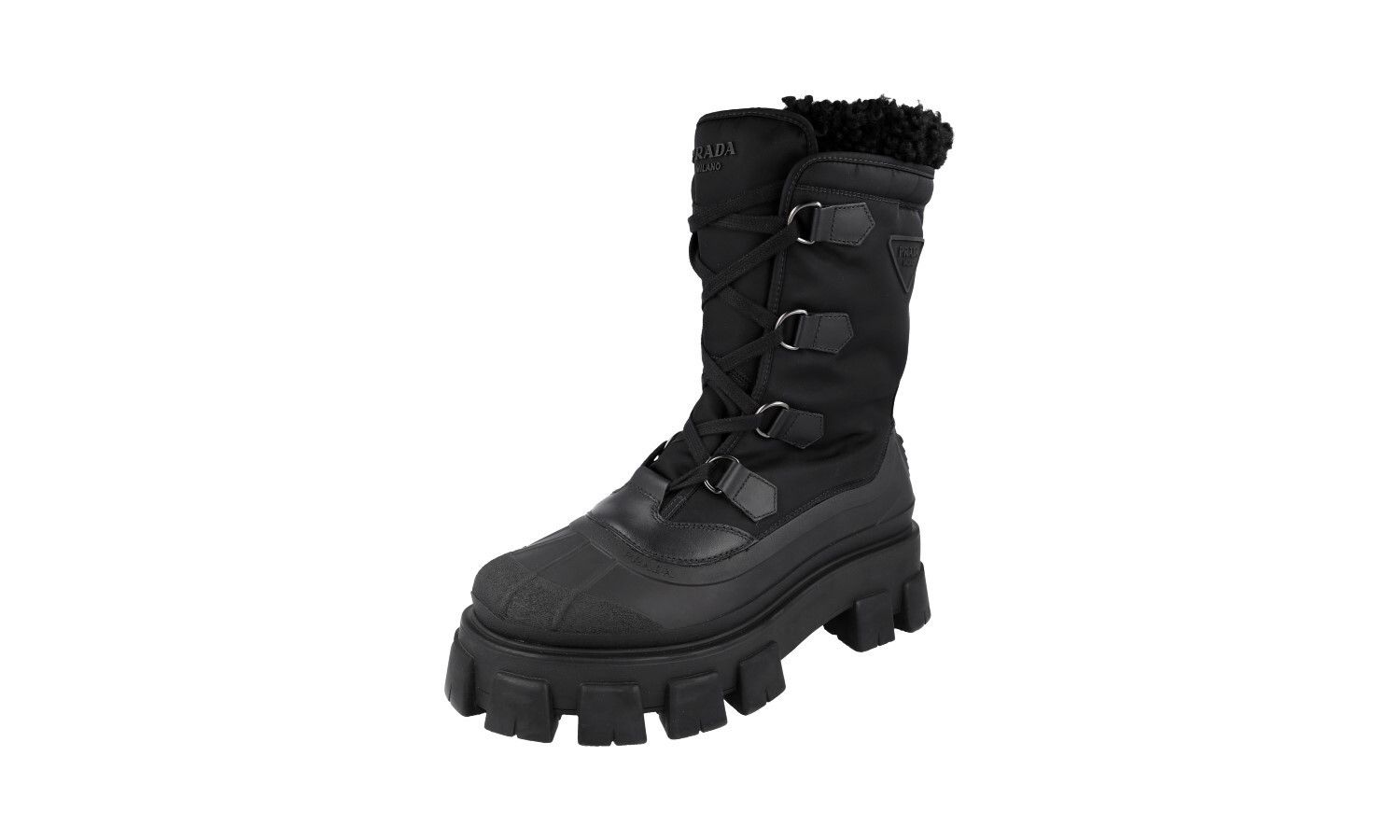 Prada PRADA Monolith FUR LINED Winter Snow Boots Size US 8 / EU 41 - 2 Thumbnail