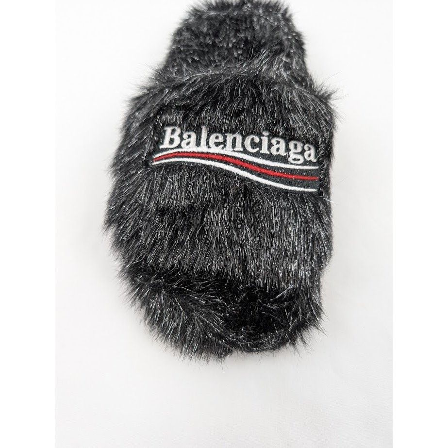 Balenciaga Balenciaga Campaign Faux Fur Furry Slide Metallic Size US 6 / IT 36 - 3 Thumbnail