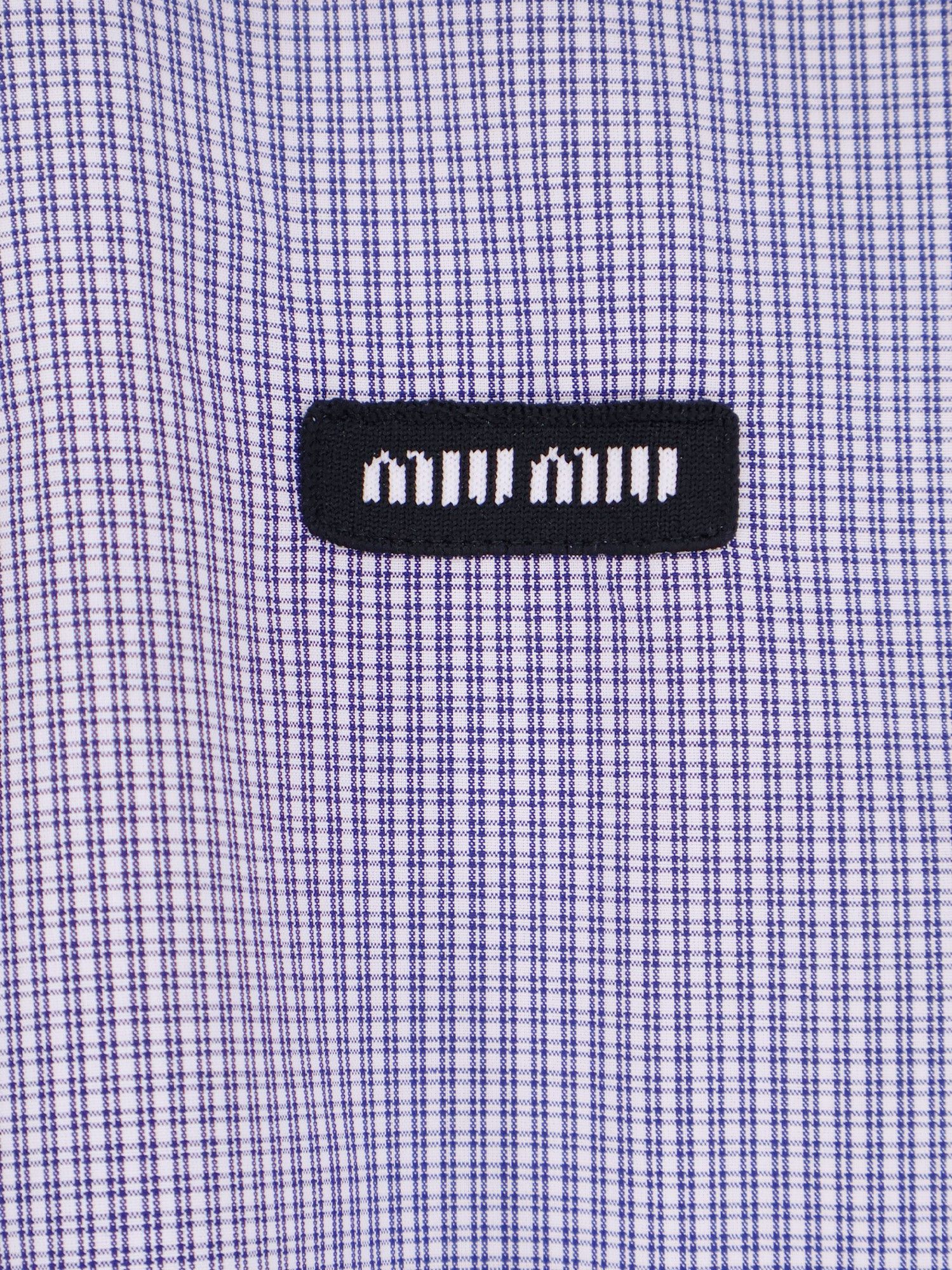 Miu Miu Pin check cotton shirt IT 42 - USA Tariffs Included Size M / US 6-8 / IT 42-44 - 3 Thumbnail