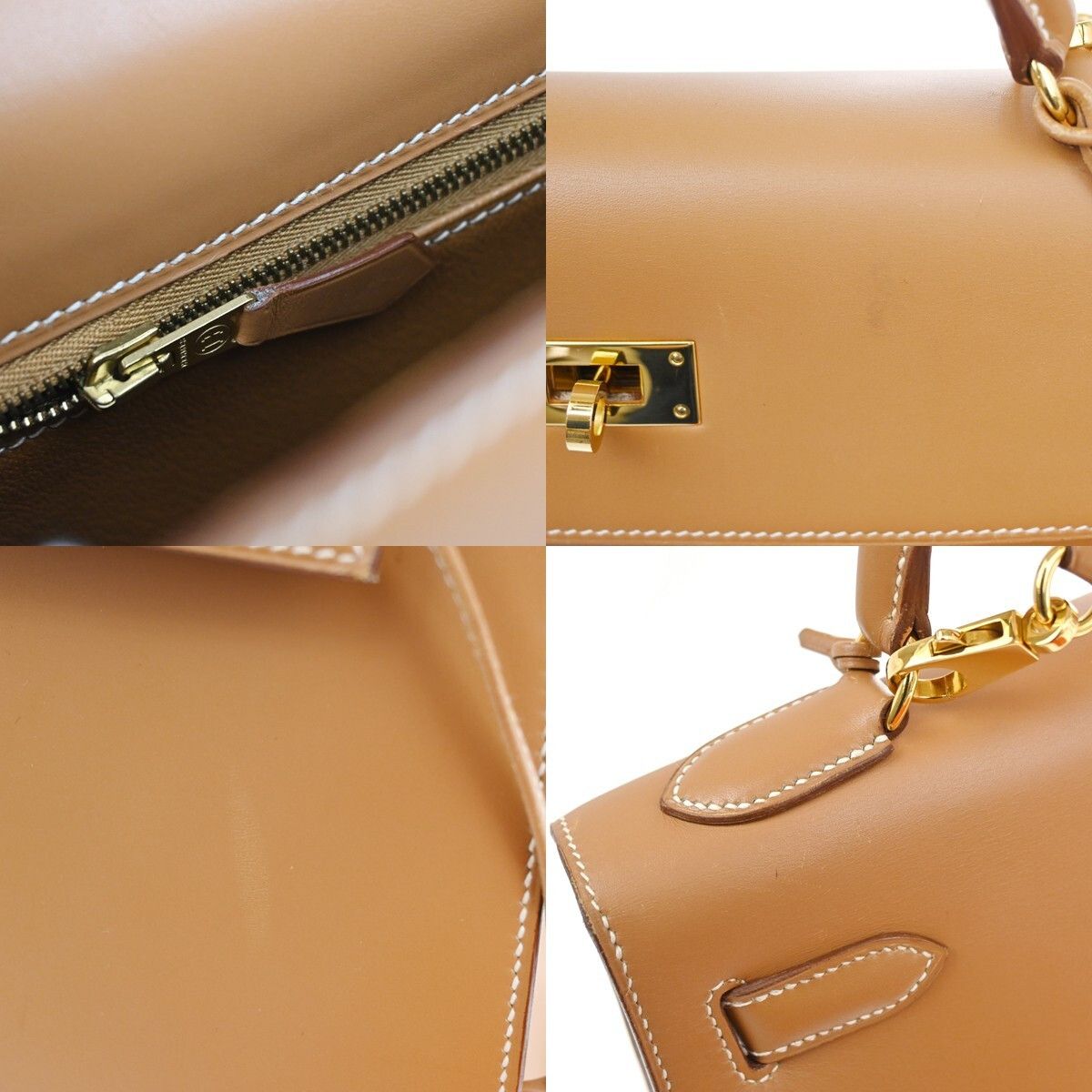 Hermes Hermes Kelly Handbag Brown Chamonix with Gold Hardware Size ONE SIZE - 18 Thumbnail