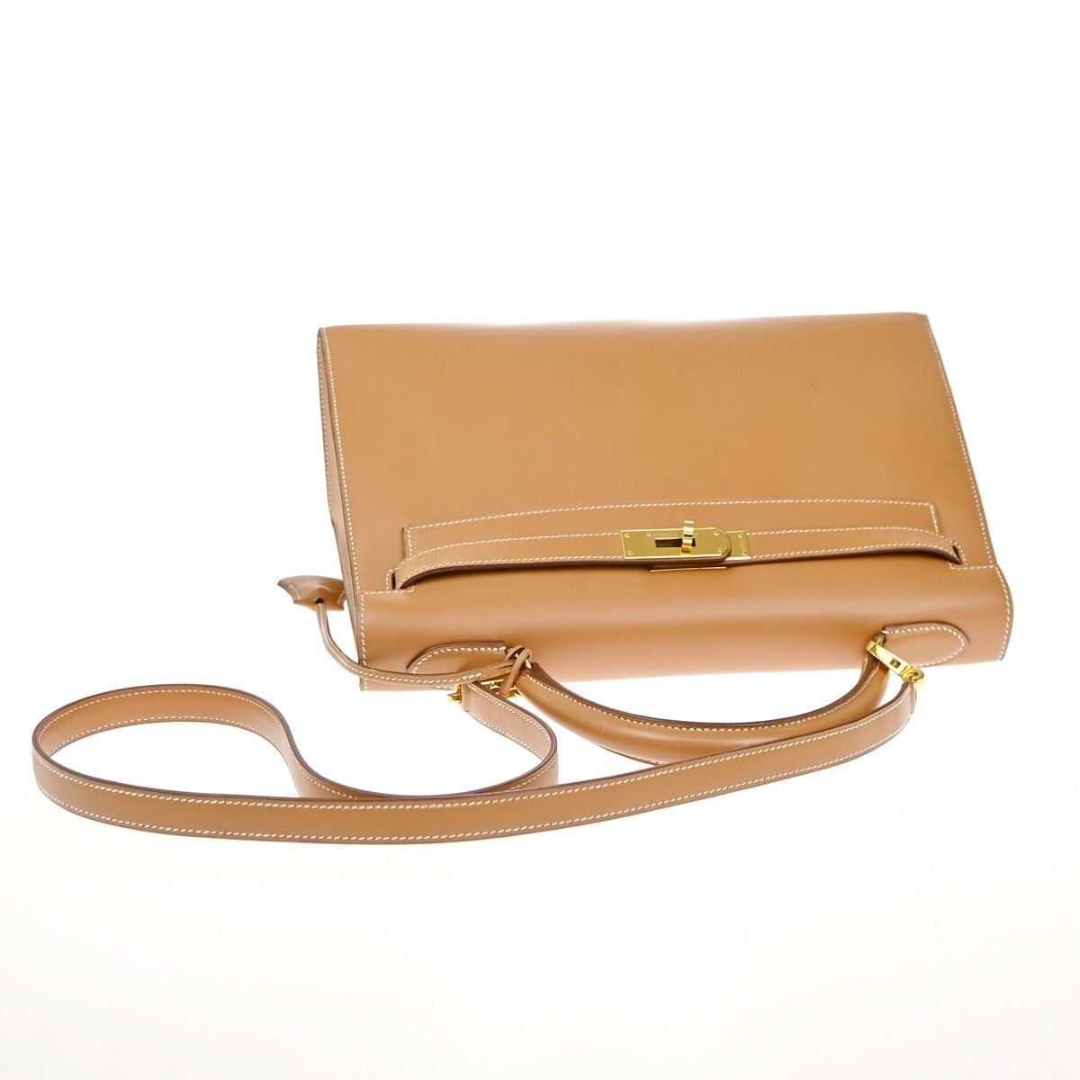Hermes Hermes Kelly Handbag Brown Chamonix with Gold Hardware Size ONE SIZE - 11 Thumbnail