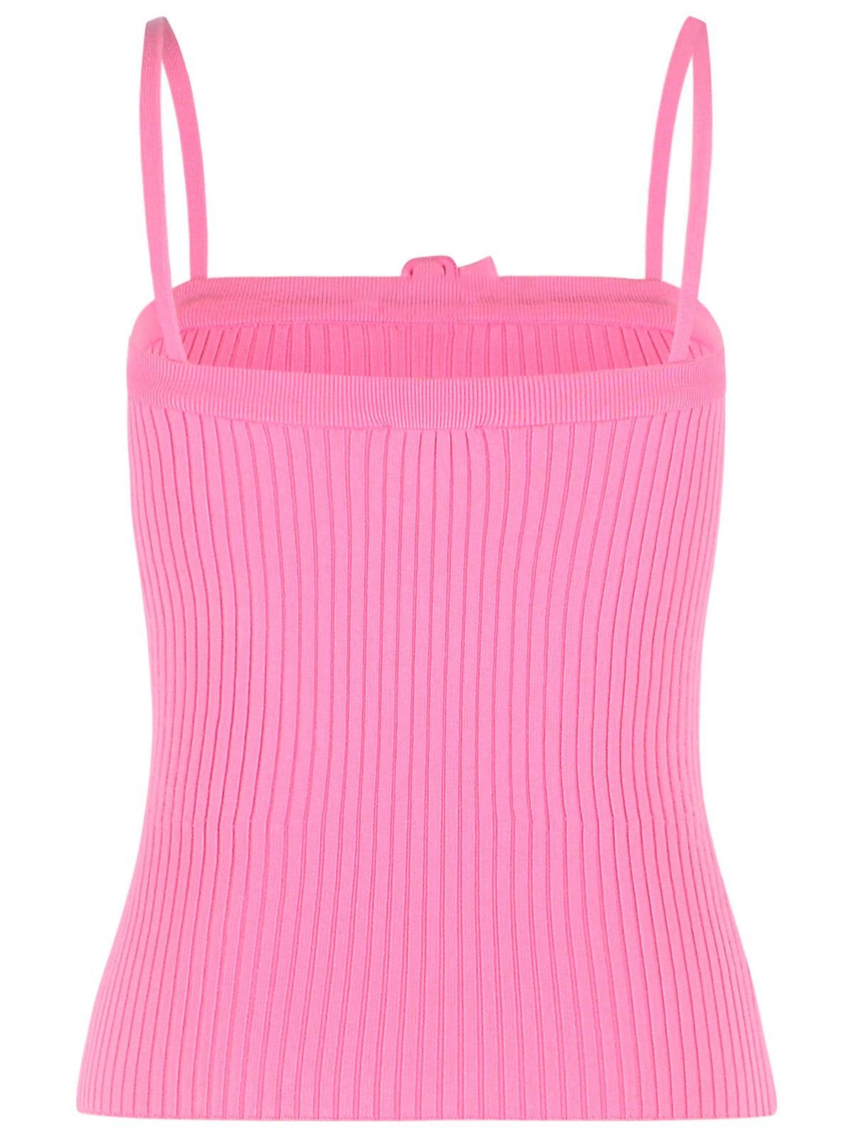Courreges COURREGES 'Buckle' Tank Top In Pink Viscose Blend Size M / US 6-8 / IT 42-44 - 3 Thumbnail