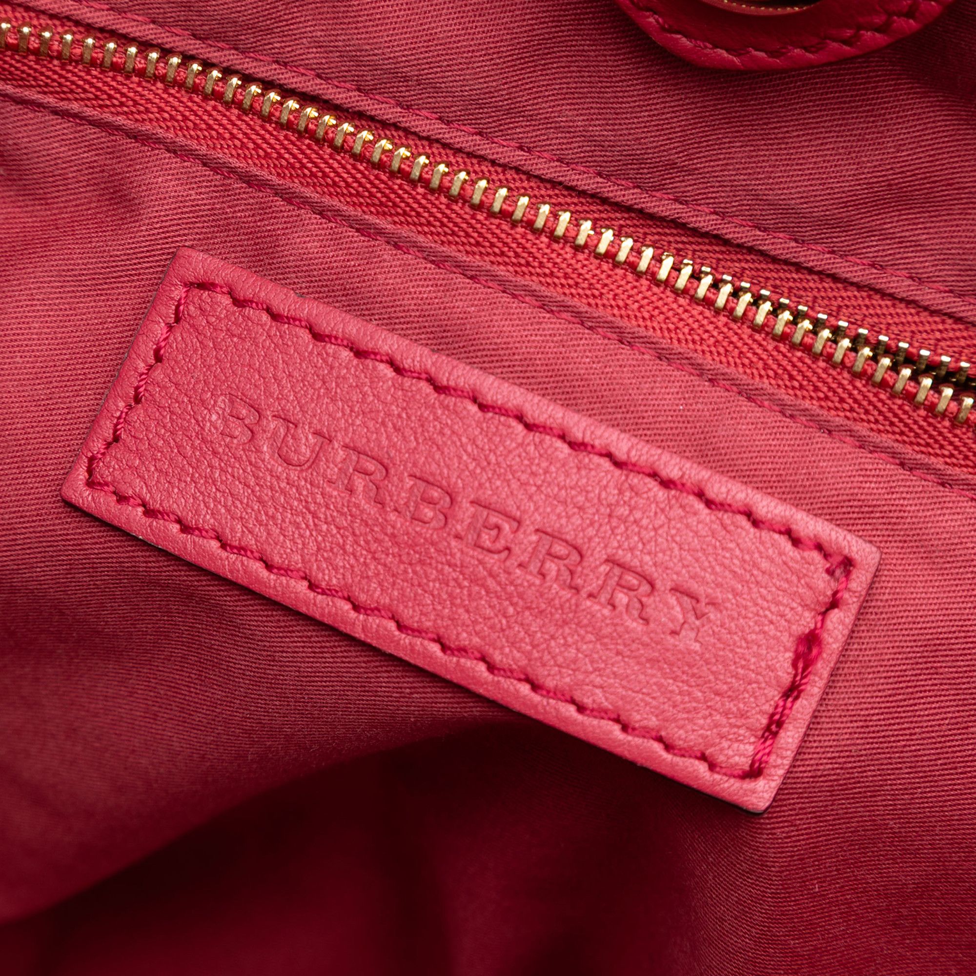 Burberry Burberry Small Leather Trimmed Haymarket Check Coated Canvas Canterbury Tote Size ONE SIZE - 5 Thumbnail