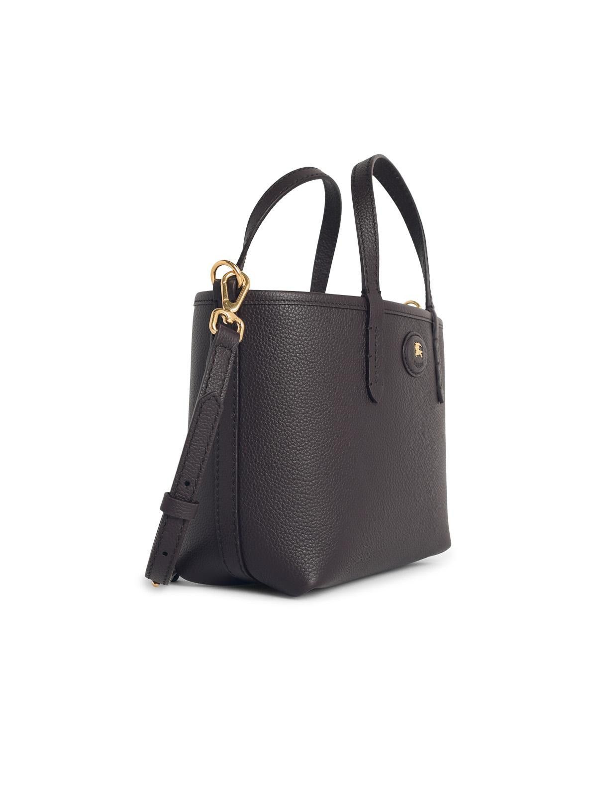 Burberry BURBERRY 'Tote Bloomsbury' 'Peat' Mini Reversible Brown Leather Bag Size ONE SIZE - 2 Thumbnail