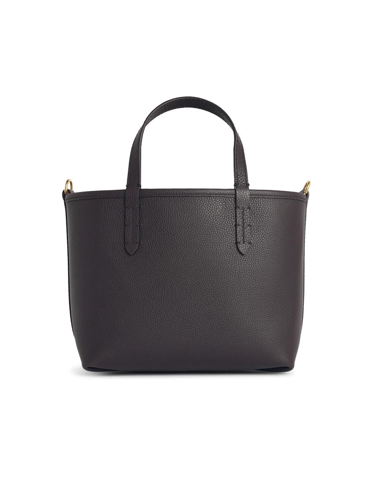 Burberry BURBERRY 'Tote Bloomsbury' 'Peat' Mini Reversible Brown Leather Bag Size ONE SIZE - 3 Thumbnail