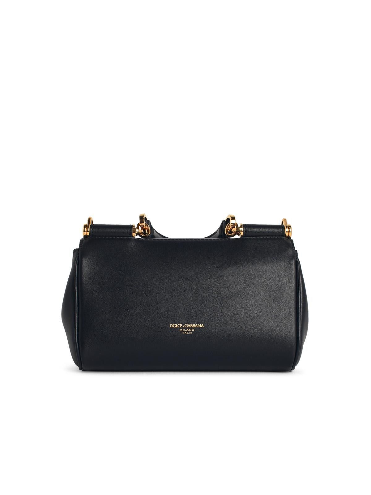 Dolce & Gabbana DOLCE & GABBANA 'My Sicily' Black Leather Handbag Size ONE SIZE - 3 Thumbnail