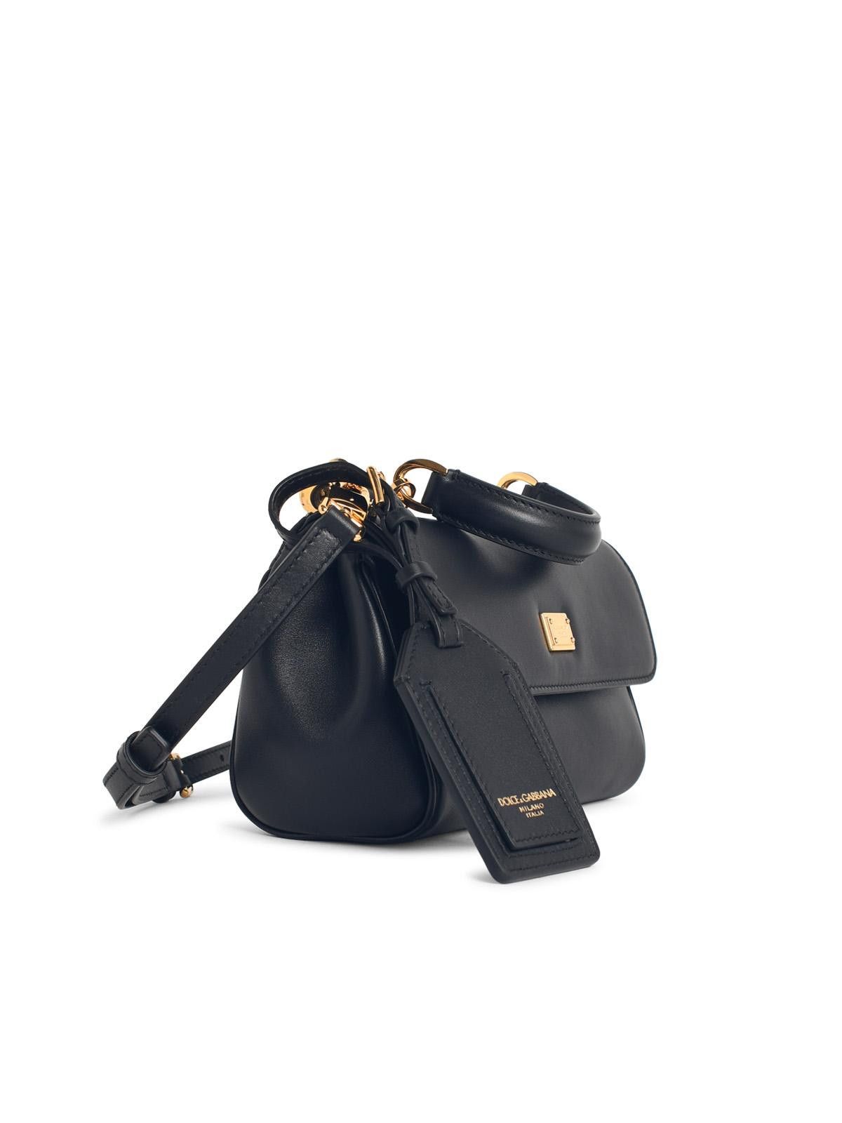 Dolce & Gabbana DOLCE & GABBANA 'My Sicily' Black Leather Handbag Size ONE SIZE - 2 Thumbnail