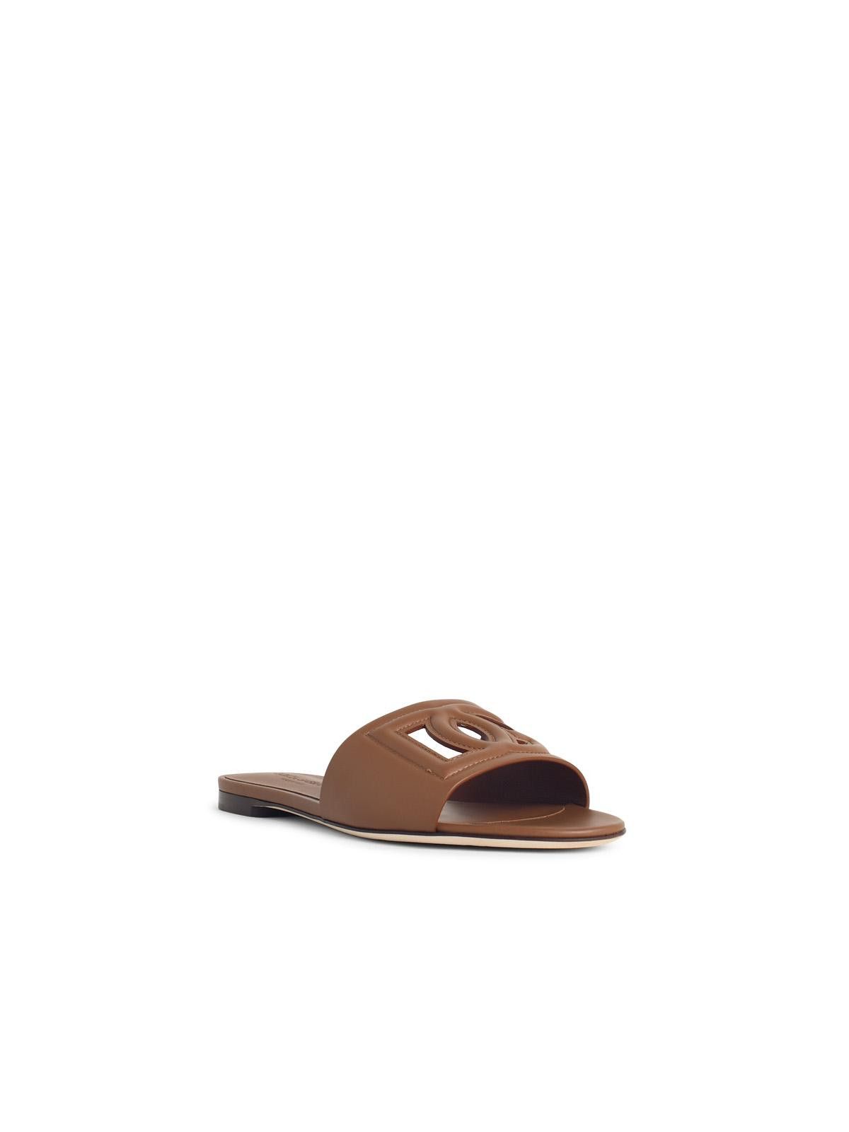 Dolce & Gabbana DOLCE & GABBANA Brown Leather Slipper Size US 9 / IT 39 - 2 Thumbnail