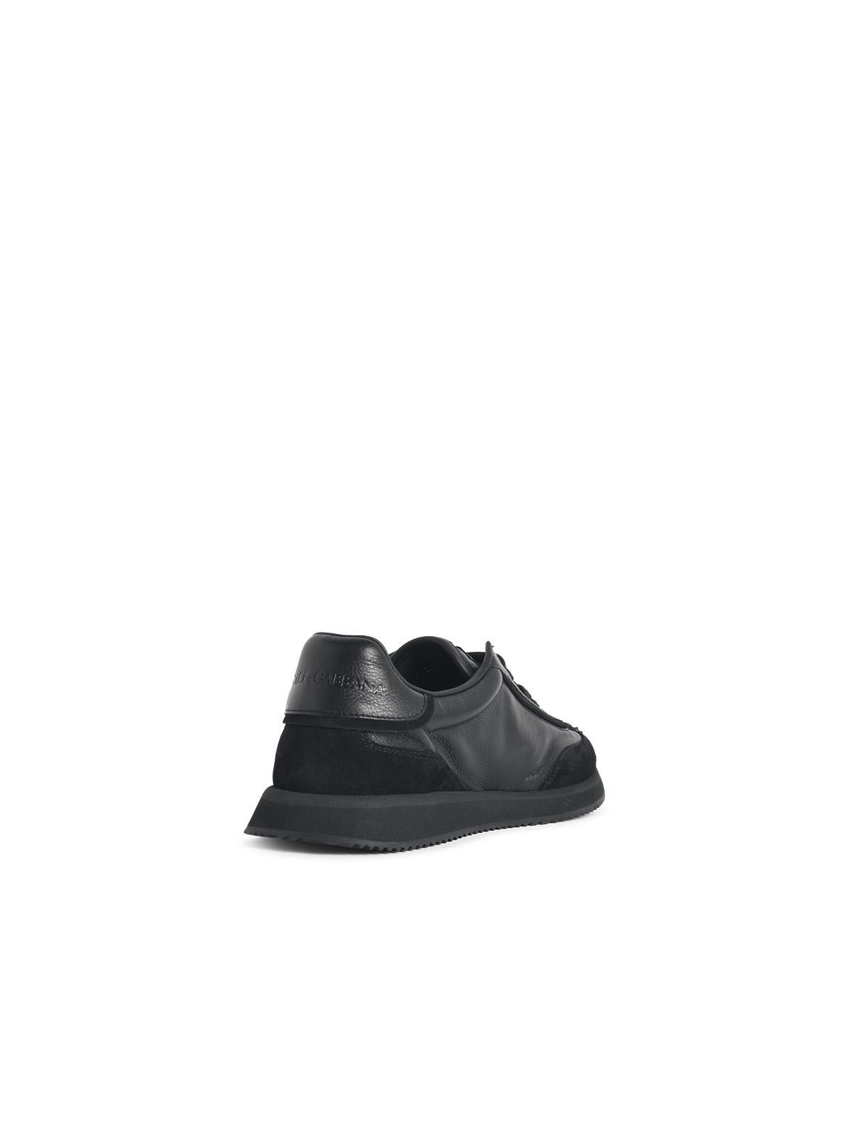 Dolce & Gabbana DOLCE & GABBANA 'Cushion' Black Leather Sneakers Size US 10 / EU 43 - 3 Thumbnail