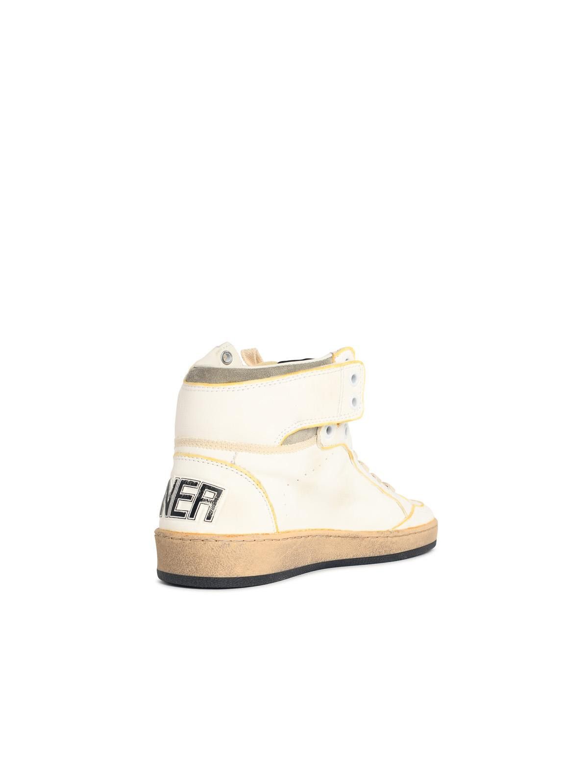 Golden Goose GOLDEN GOOSE 'Sky-Star' White Nappa Leather Sneakers With 'Taupe' Star Size US 11 / IT 41 - 3 Thumbnail