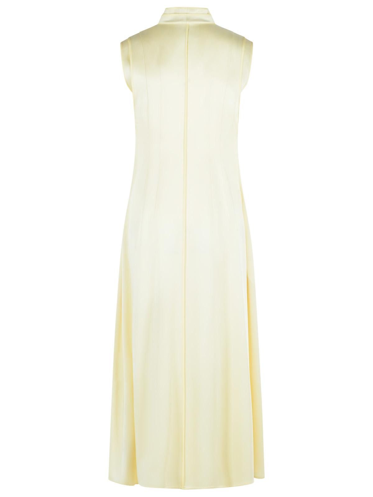 JIL SANDER Ivory Acetate And Viscose Dress