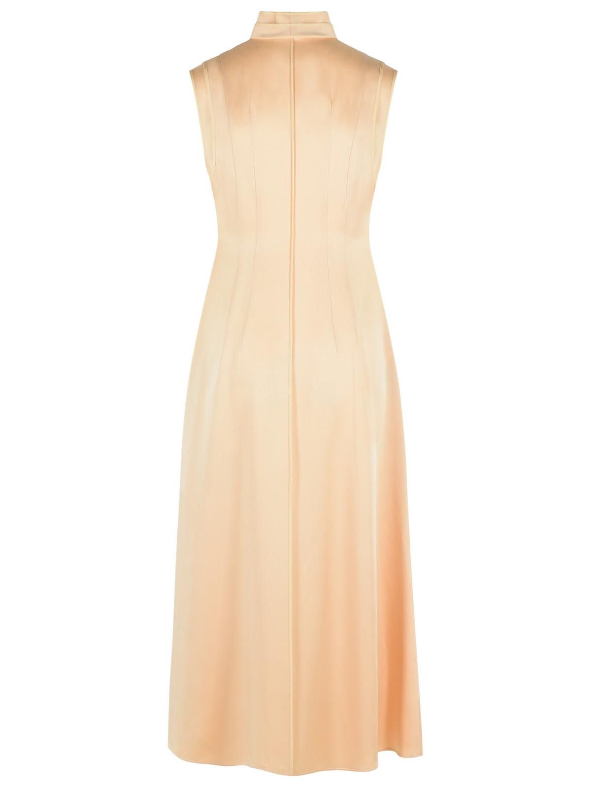 Jil Sander JIL SANDER Acetate And Peach Viscose Dress Size XS / US 0-2 / IT 36-38 - 3 Thumbnail