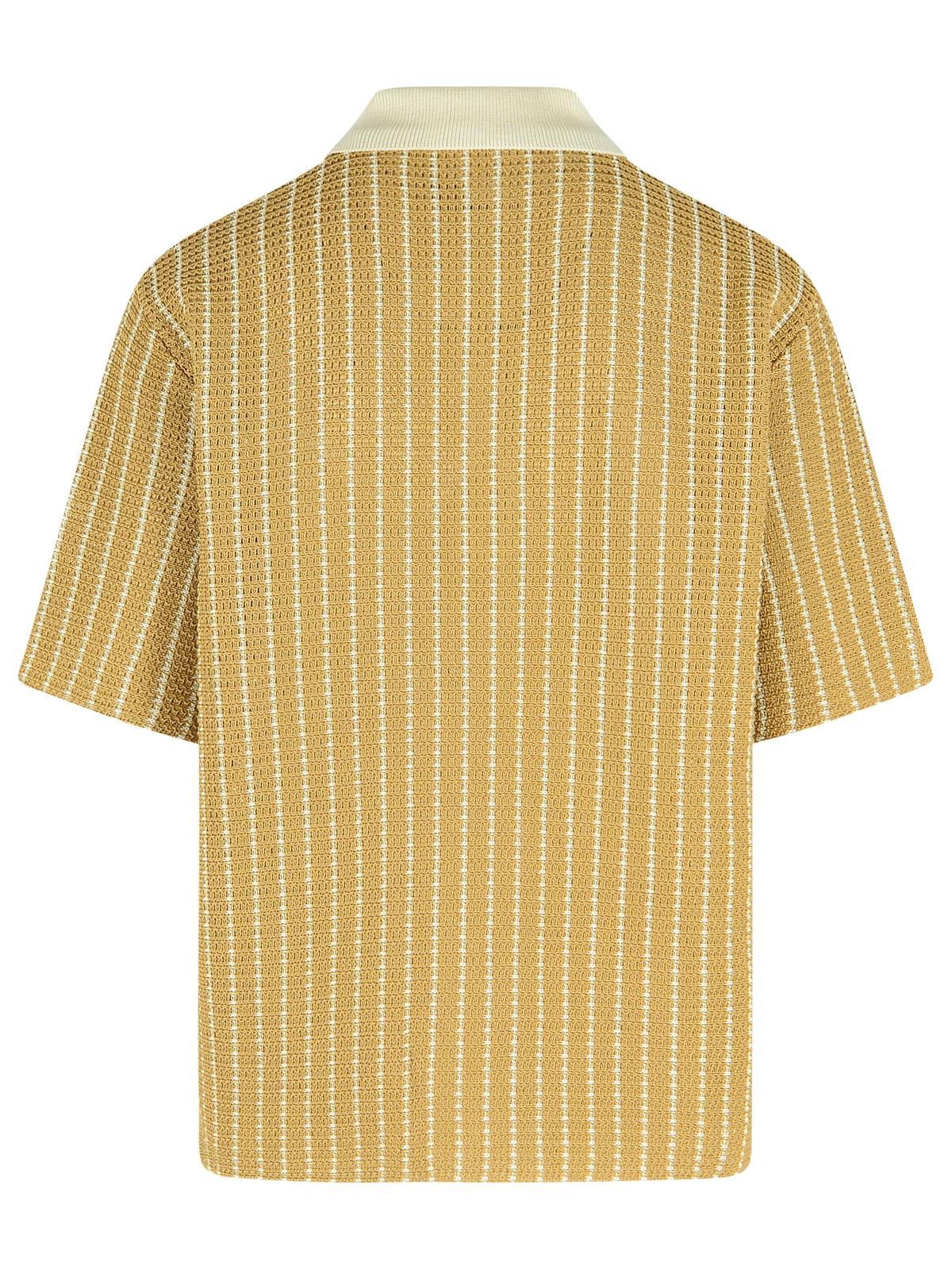 Jil Sander JIL SANDER Beige Cotton Knit Polo Shirt Size US M / EU 48-50 / 2 - 3 Thumbnail