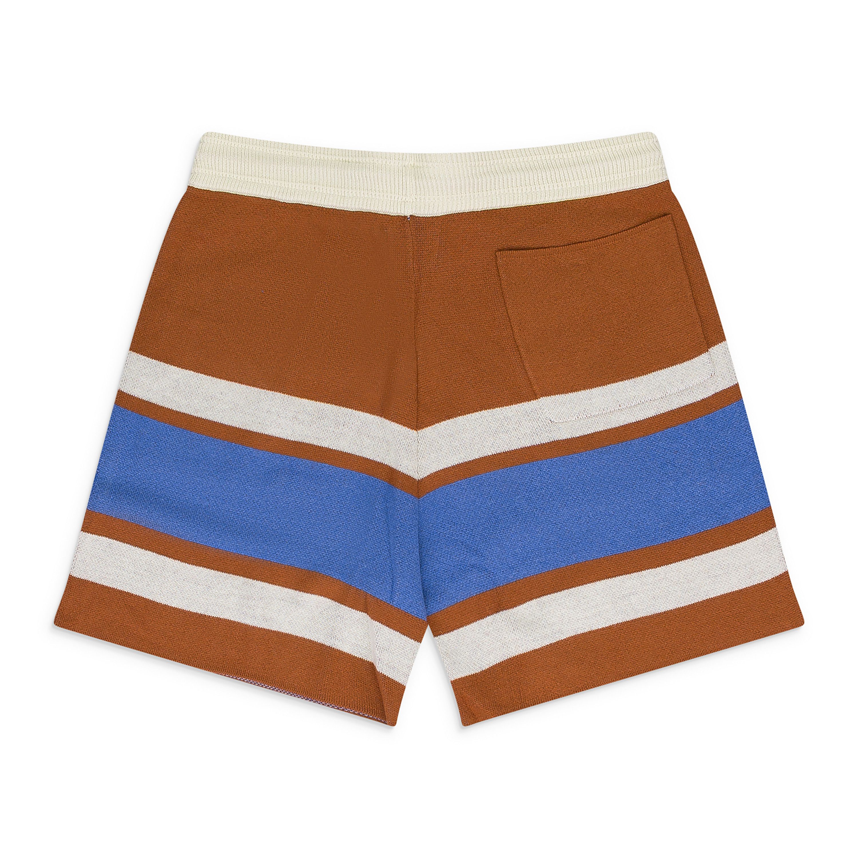 Rhude BROWN PRAVIL RACING KNIT SHORT SIZE L