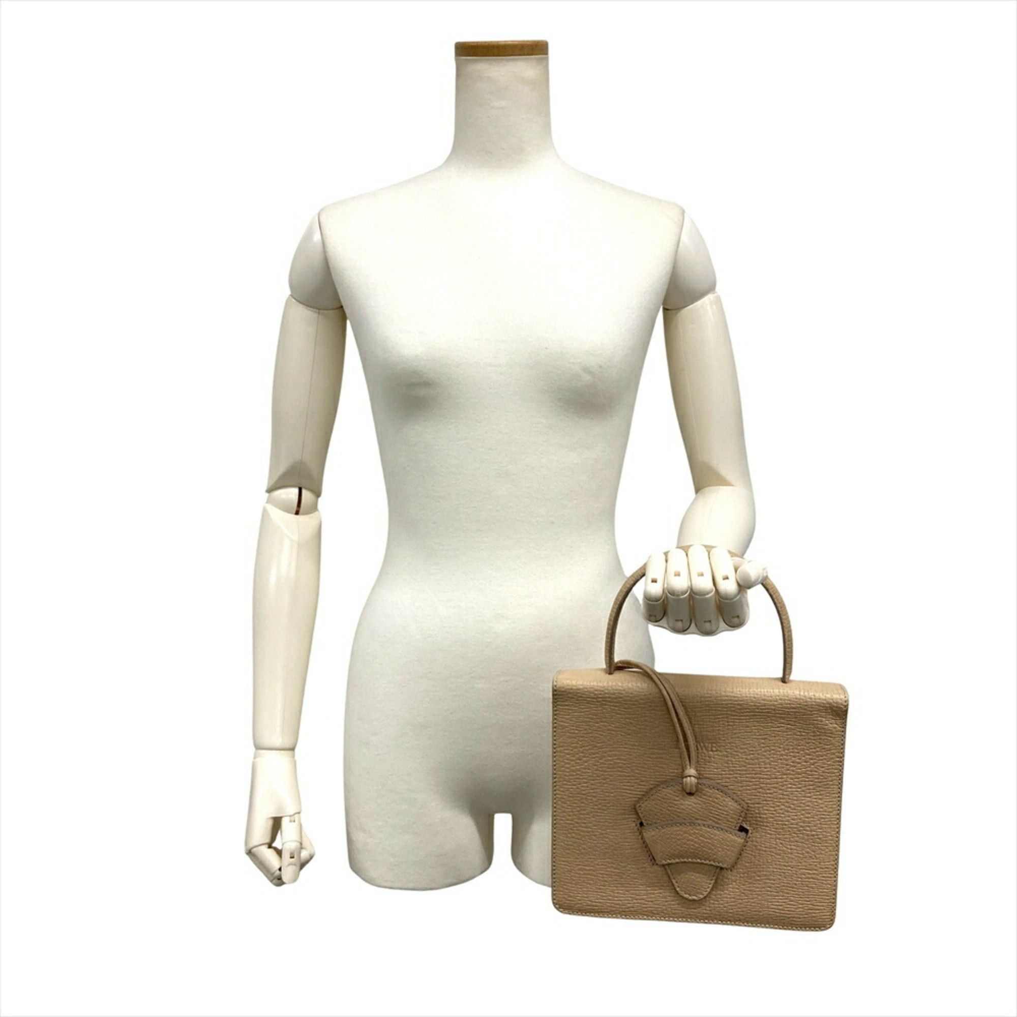 Loewe LOEWE Barcelona handbag in beige leather for women Size ONE SIZE - 3 Thumbnail