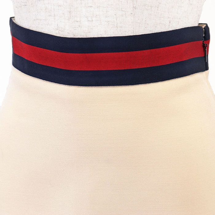 Gucci Gucci Gucci Sheer Line Web Stripe Wool Silk Skirt Others Skirts DUTY FREE for USA Size ONE SIZE - 3 Thumbnail