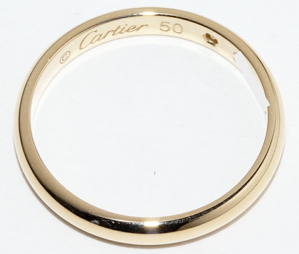 Cartier Cartier Cartier 1895 Wedding Ring Au750 Diamond Ring Size 10 Crocodile skin Ring B40576 DUTY FREE for USA Size ONE SIZE - 3 Thumbnail