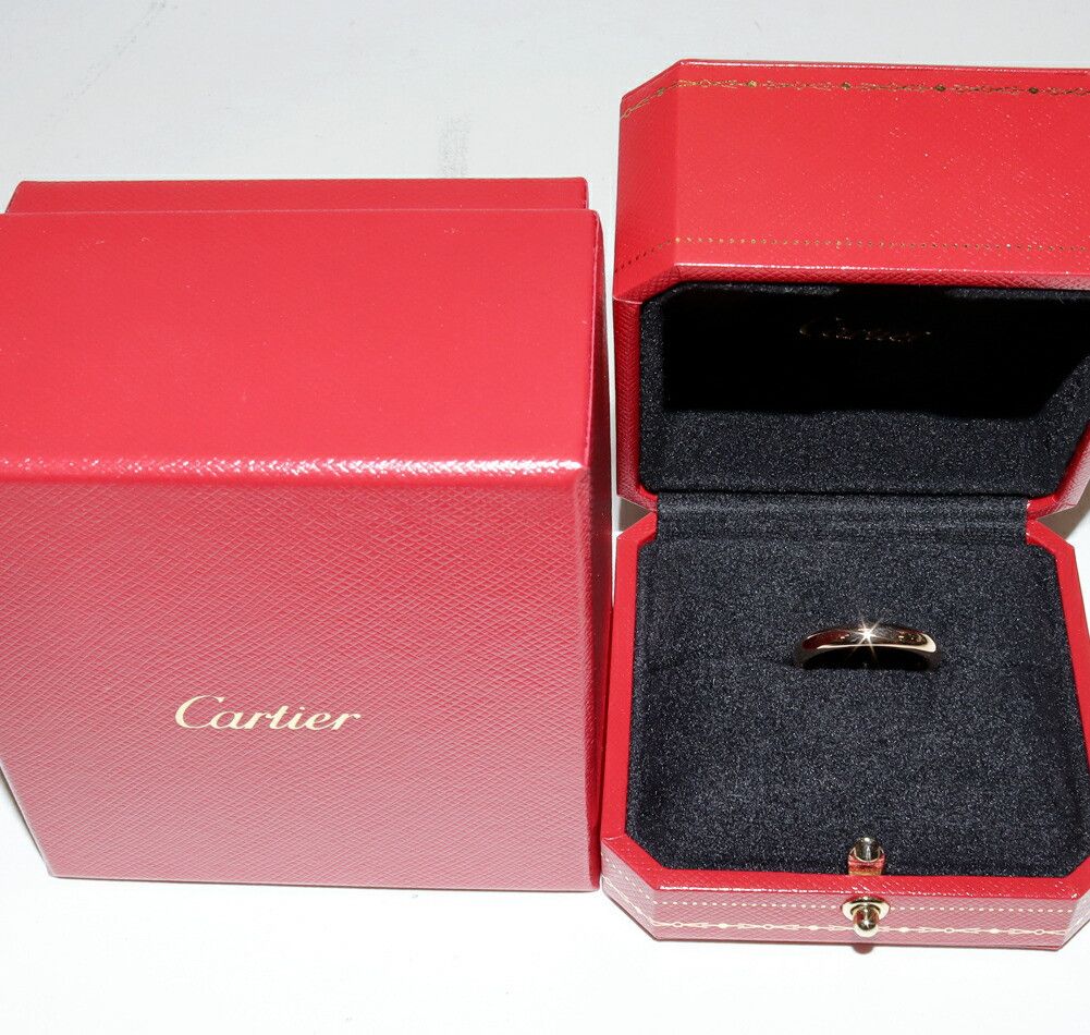 Cartier Cartier Cartier 1895 Wedding Ring Au750 Ring Size 17 Crocodile skin Ring B40312 DUTY FREE for USA Size ONE SIZE - 3 Thumbnail