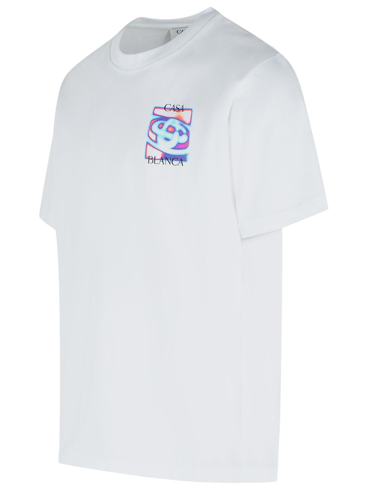 Casablanca CASABLANCA 'Heat Map' White Cotton T-Shirt Size US L / EU 52-54 / 3 - 2 Thumbnail