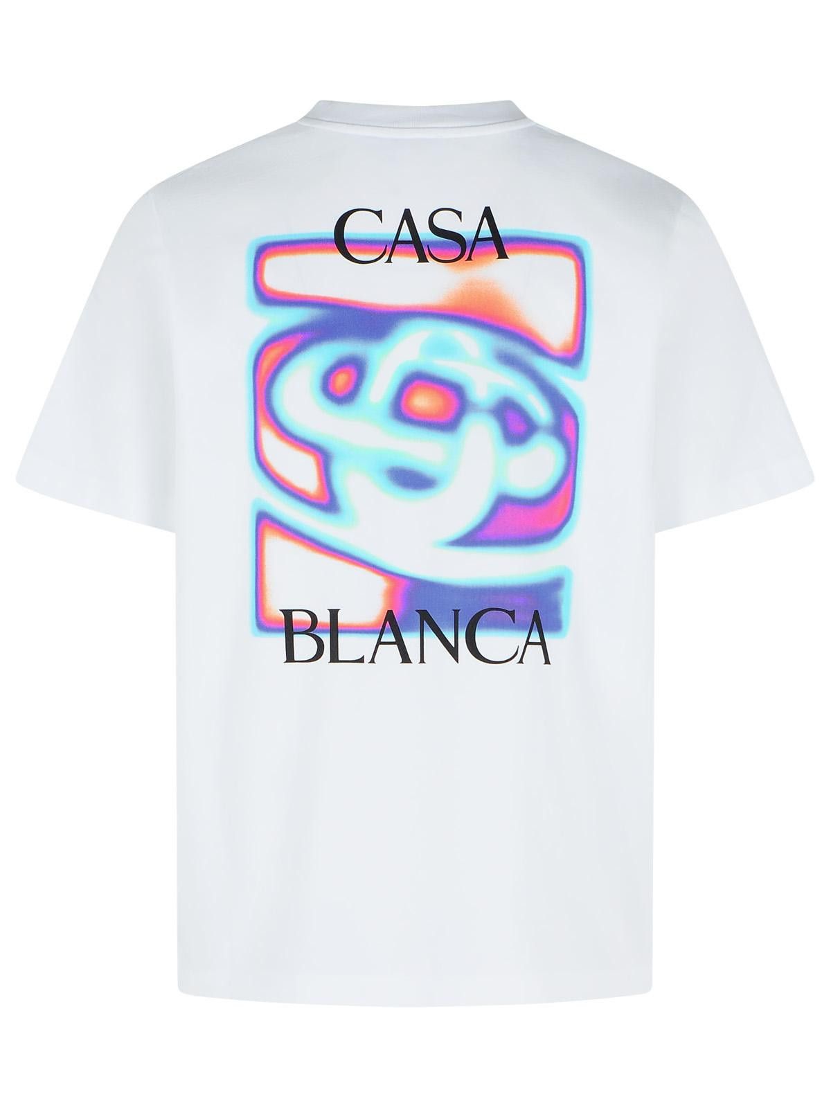 Casablanca CASABLANCA 'Heat Map' White Cotton T-Shirt Size US L / EU 52-54 / 3 - 3 Thumbnail