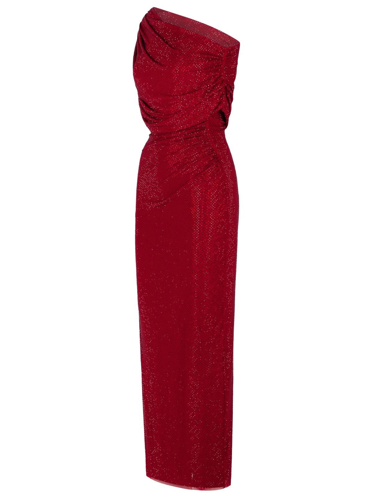 Self-Portrait SELF PORTRAIT Burgundy Polyester Dress Size M / US 6-8 / IT 42-44 - 2 Thumbnail