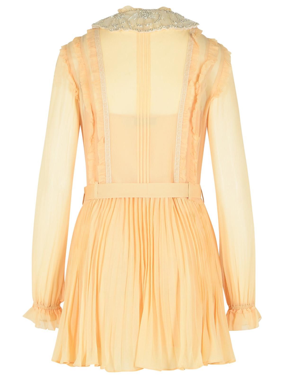 Self-Portrait SELF PORTRAIT Cream Viscose Mini Dress Size M / US 6-8 / IT 42-44 - 3 Thumbnail