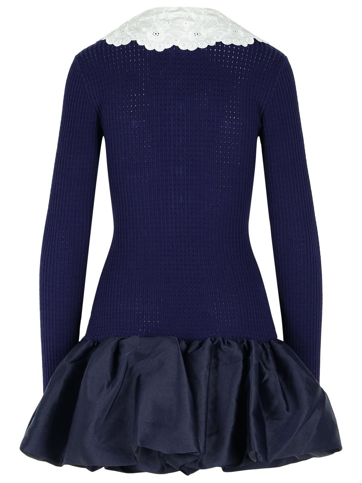 Self-Portrait SELF PORTRAIT Navy Viscose Dress Size S / US 4 / IT 40 - 3 Thumbnail