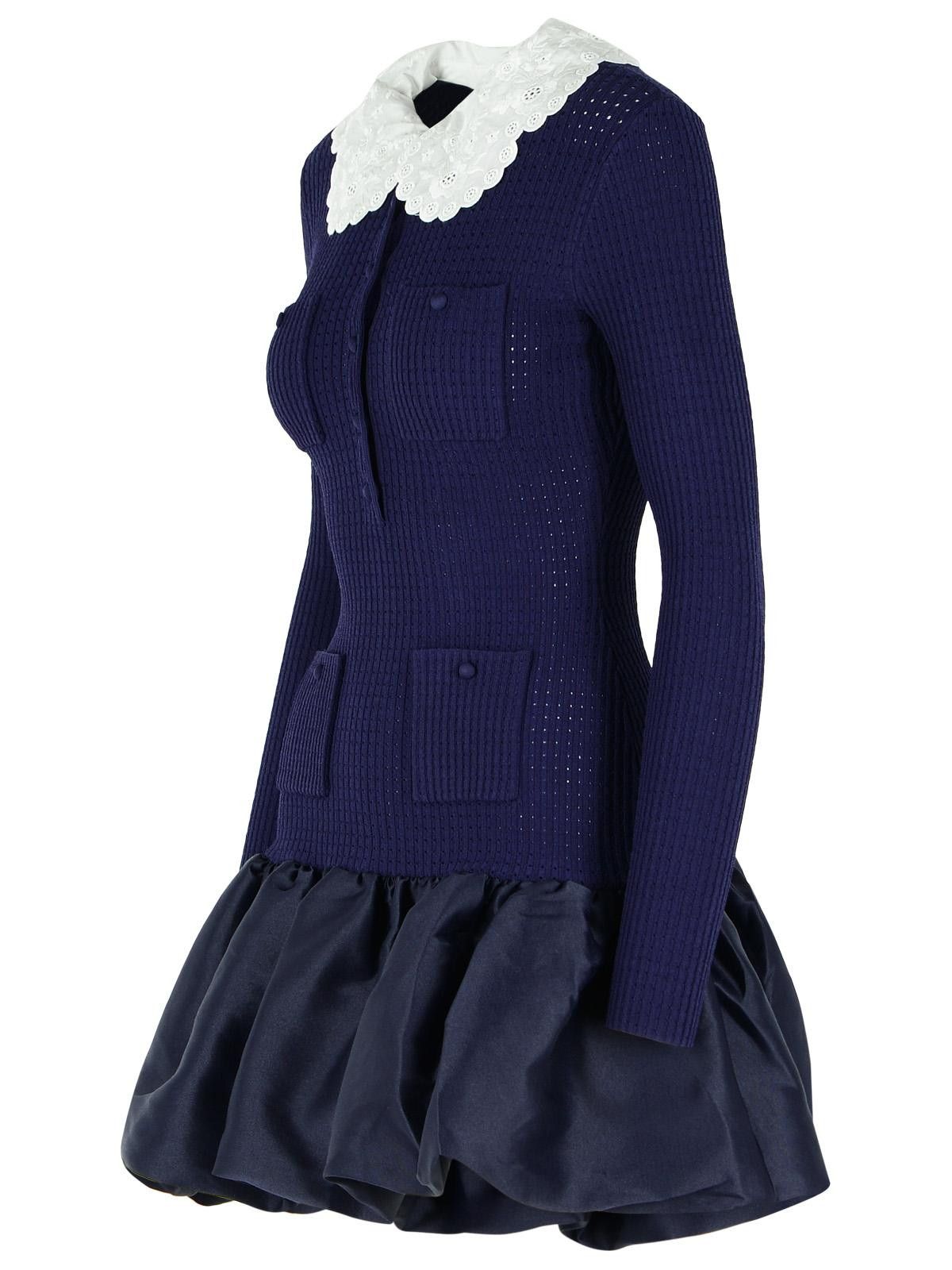 Self-Portrait SELF PORTRAIT Navy Viscose Dress Size S / US 4 / IT 40 - 2 Thumbnail
