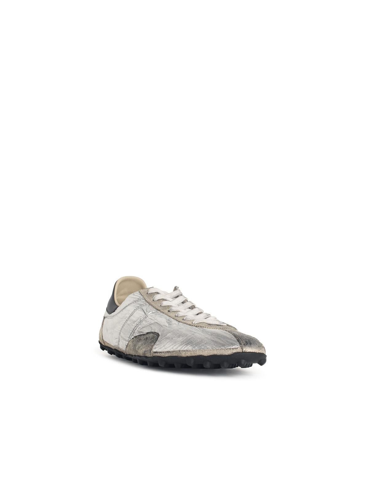 Maison Margiela MAISON MARGIELA 'Sprinters' Silver Polyester Sneakers Size US 8 / EU 41 - 2 Thumbnail
