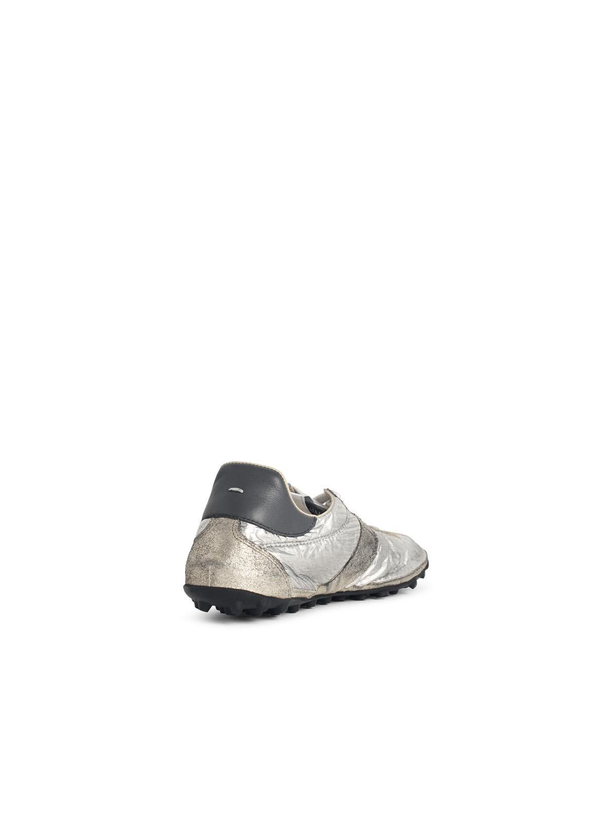 Maison Margiela MAISON MARGIELA 'Sprinters' Silver Polyester Sneakers Size US 8 / EU 41 - 3 Thumbnail