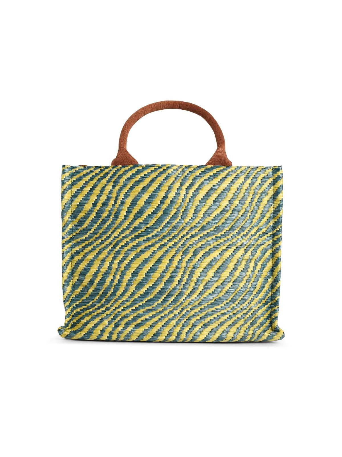 Marni MARNI Small 'Tote' Bag In Multicolor Natural Raffia Effect Fabric Size ONE SIZE - 3 Thumbnail