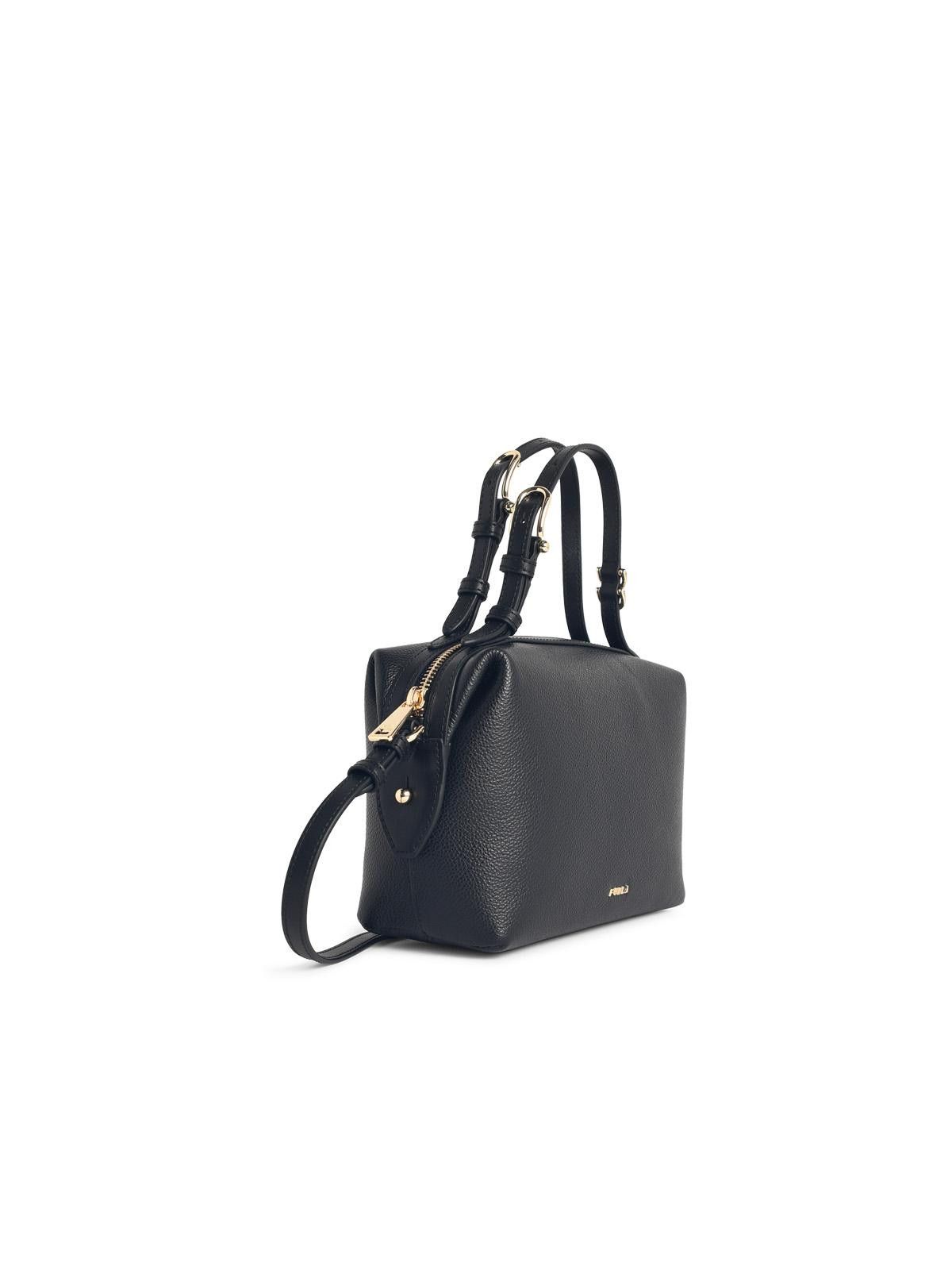 Furla FURLA 'Double Mini' Black Leather Bag Size ONE SIZE - 2 Thumbnail