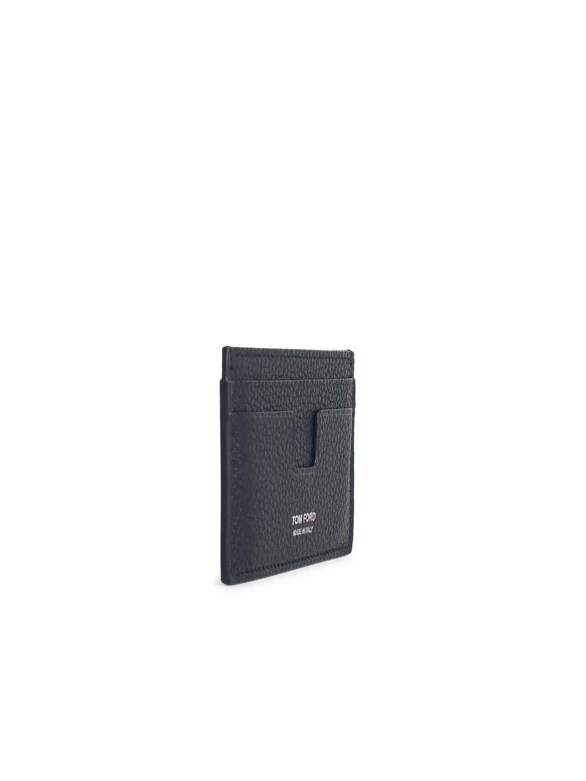 Tom Ford TOM FORD Black Leather Cardholder Size ONE SIZE - 2 Thumbnail