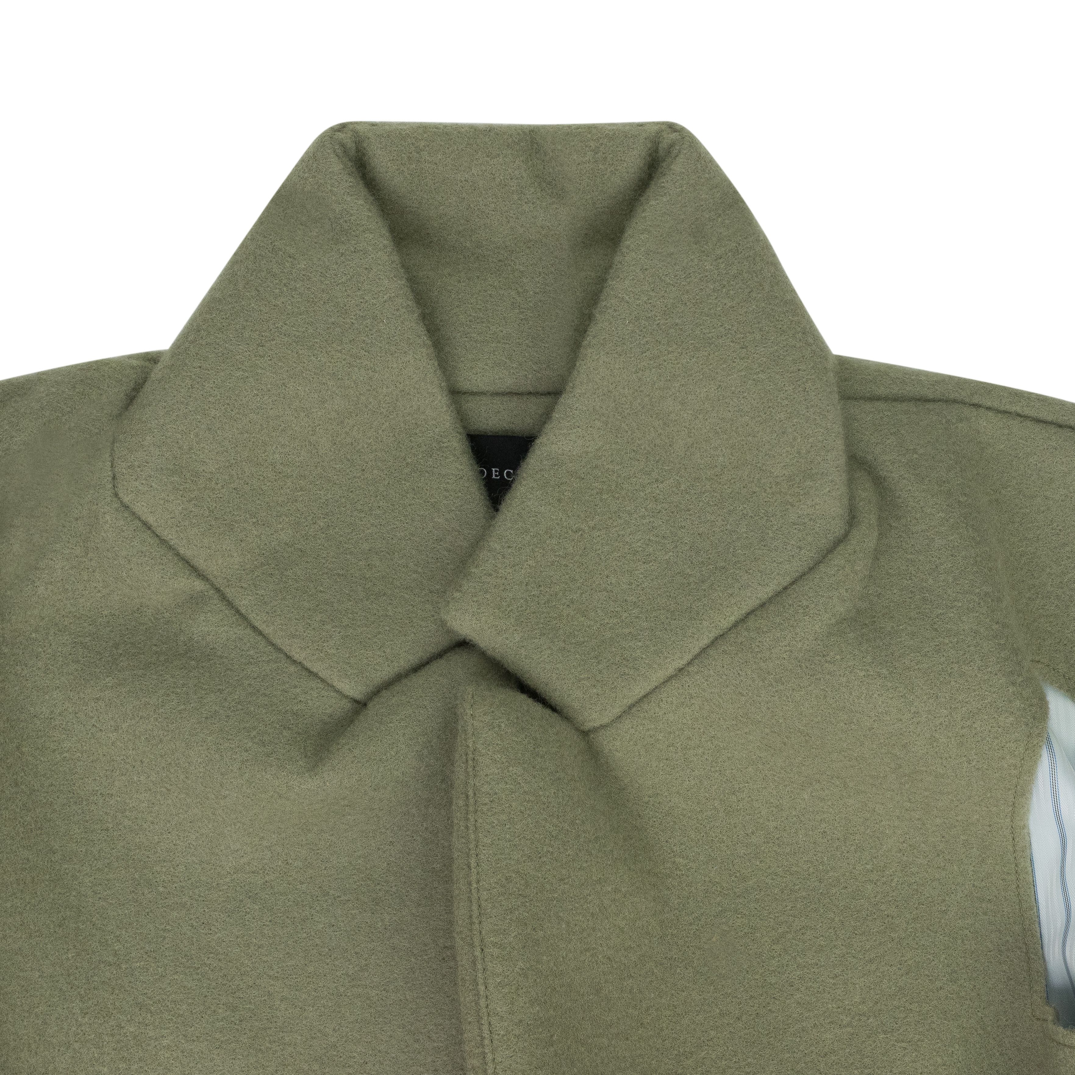 Who Decides War GREEN STAINED GLASS LASER TRENCH COAT SIZE L