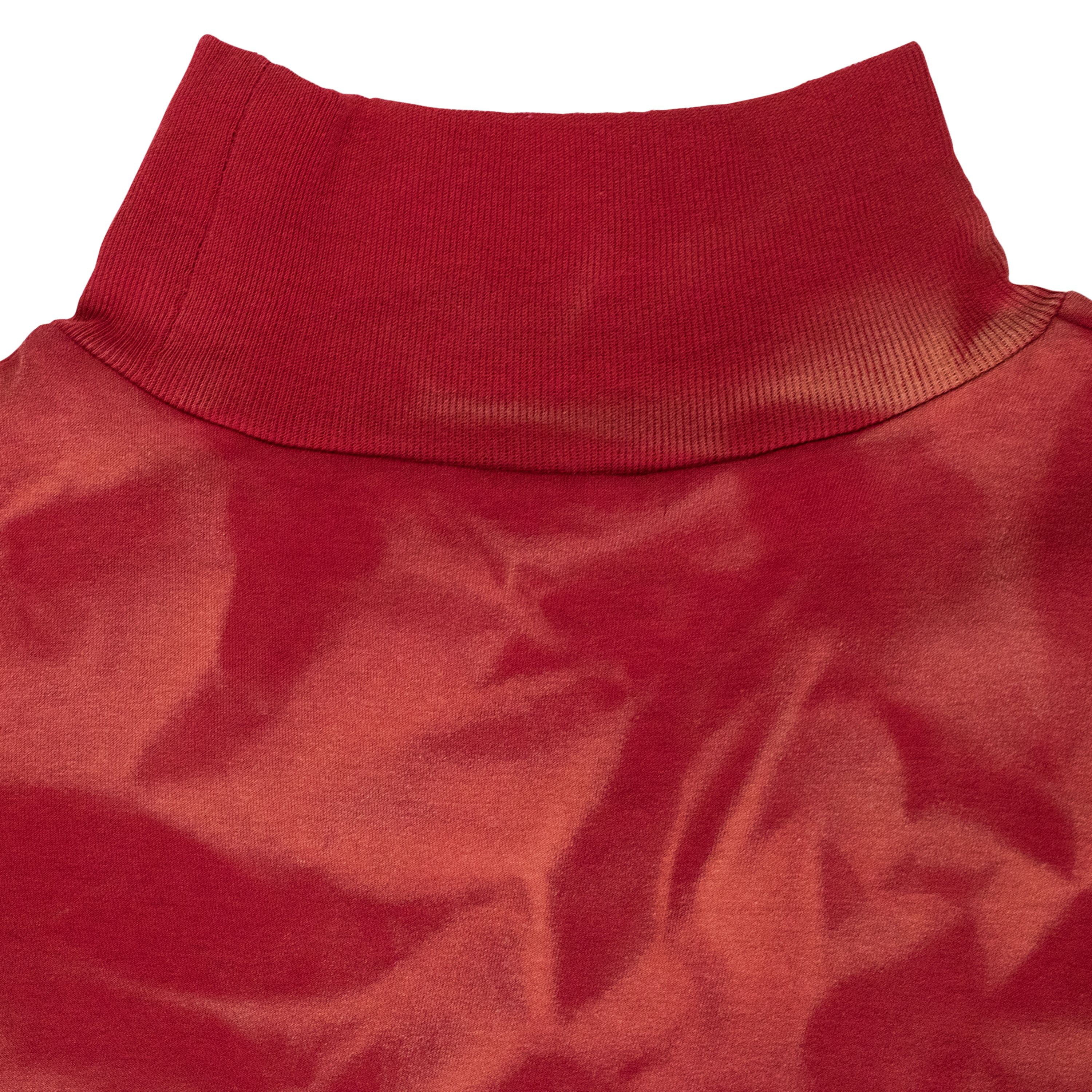 Sankuanz RED OVERDYED TURTLENECK SWEATER SIZE M