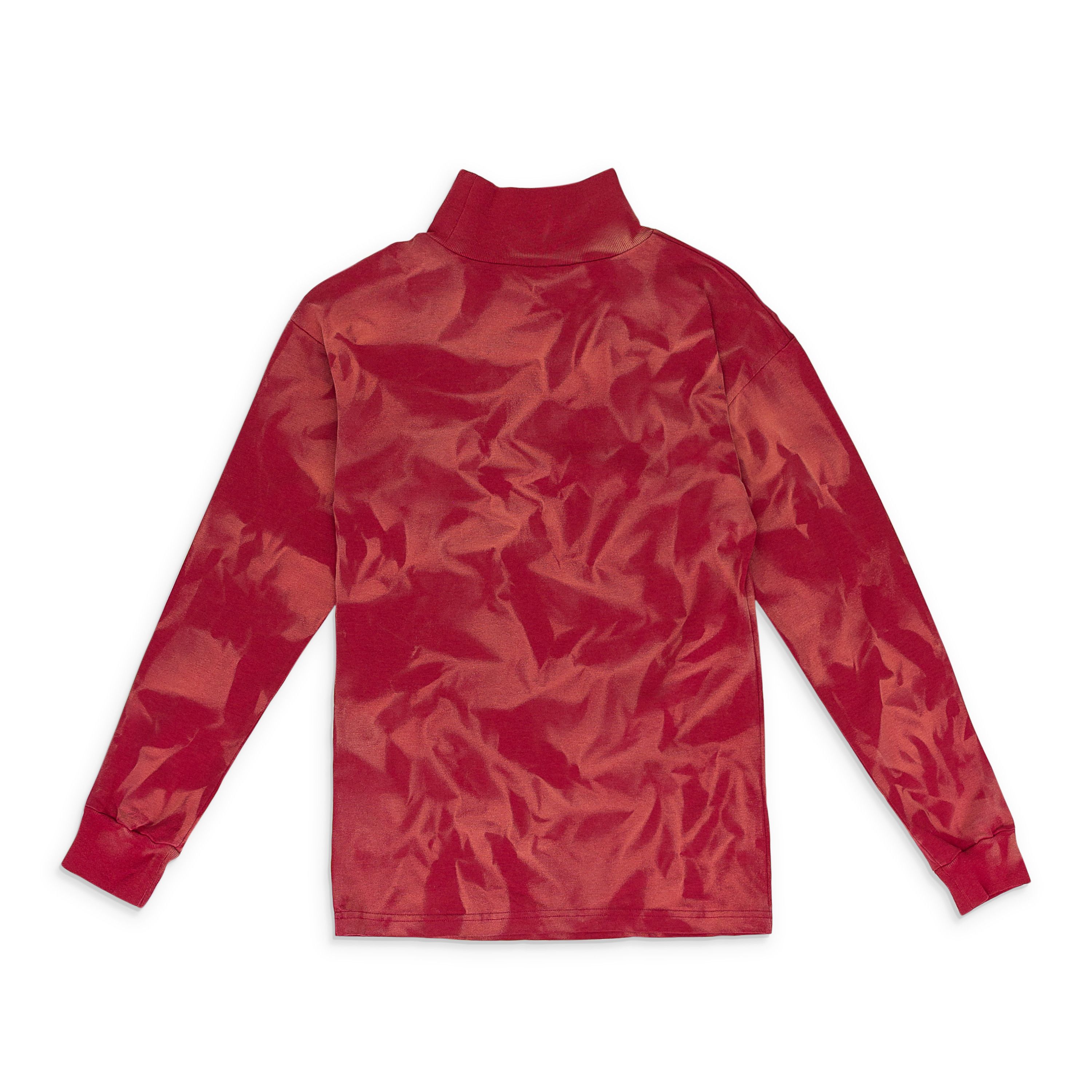 Sankuanz RED OVERDYED TURTLENECK SWEATER SIZE M