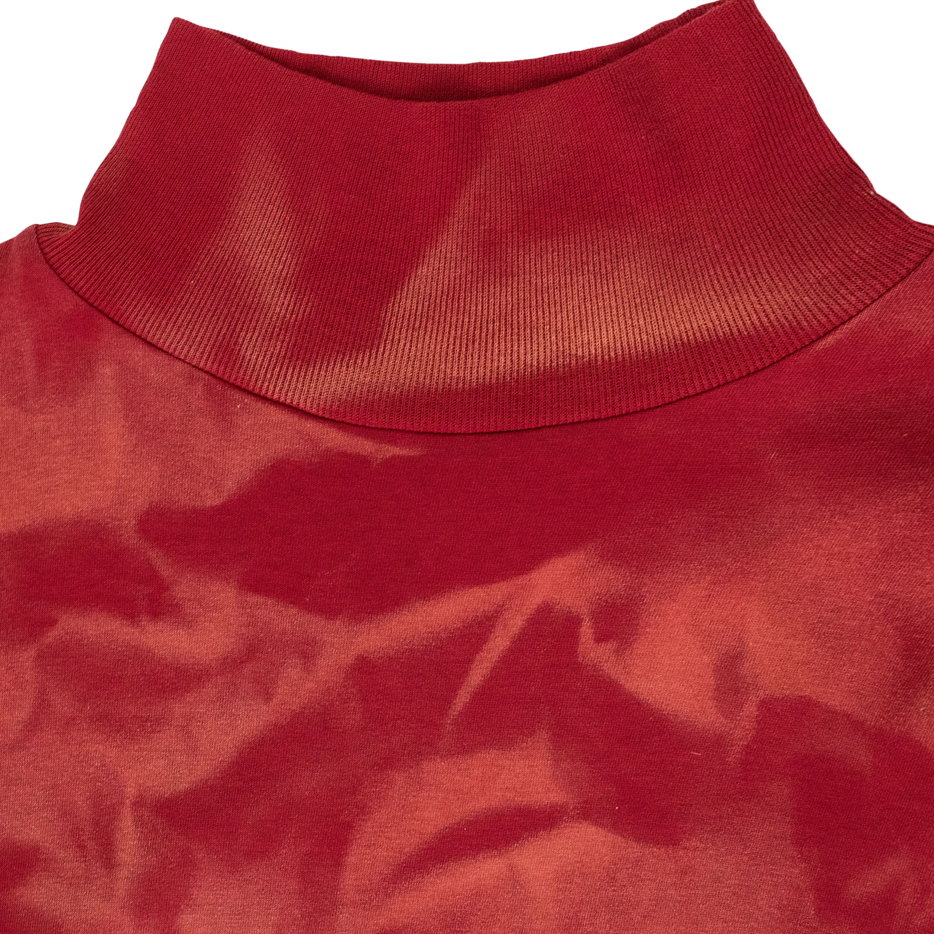 Sankuanz RED OVERDYED TURTLENECK SWEATER SIZE M